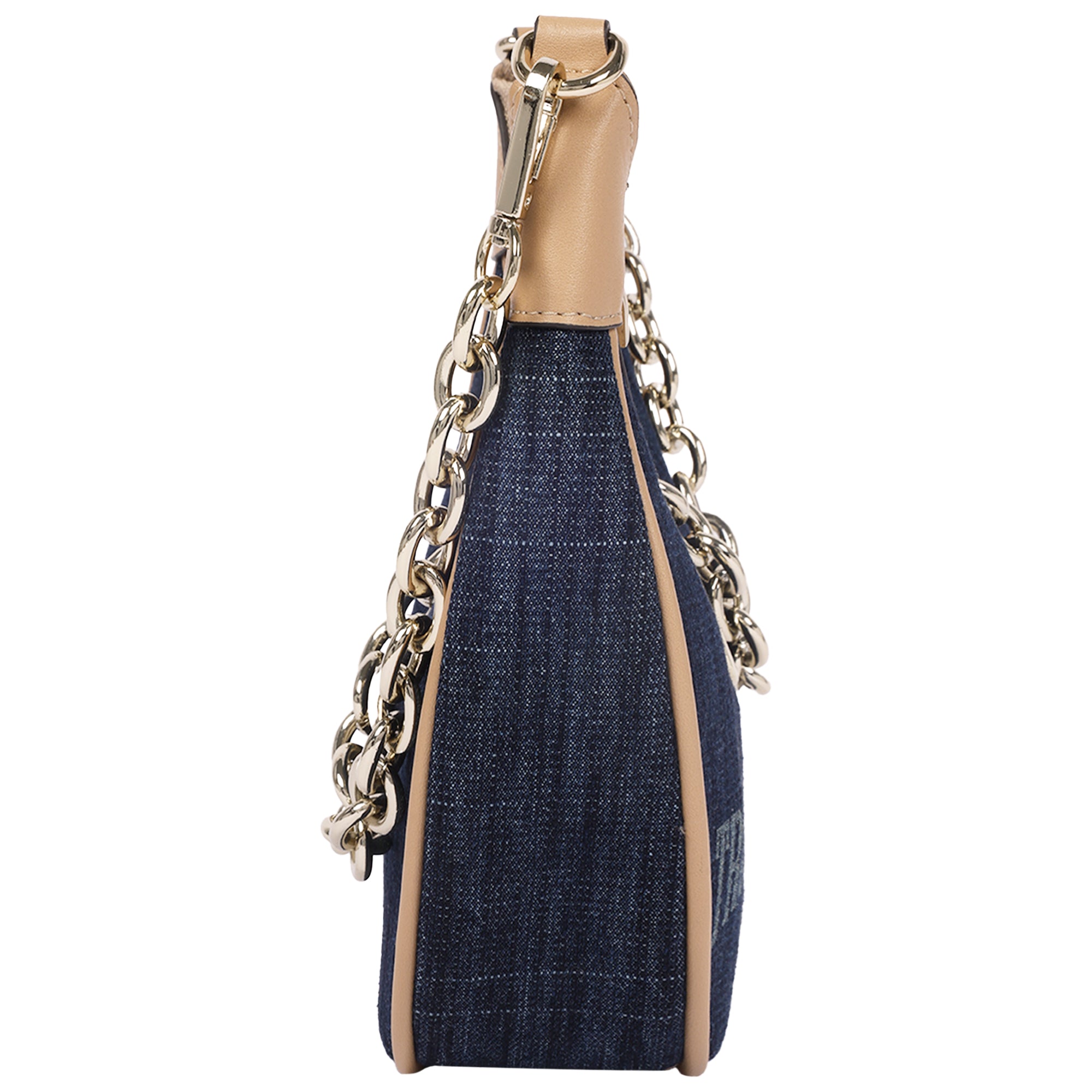 True Religion Bailey Denim & PU Hobo Bag – Dark Denim
