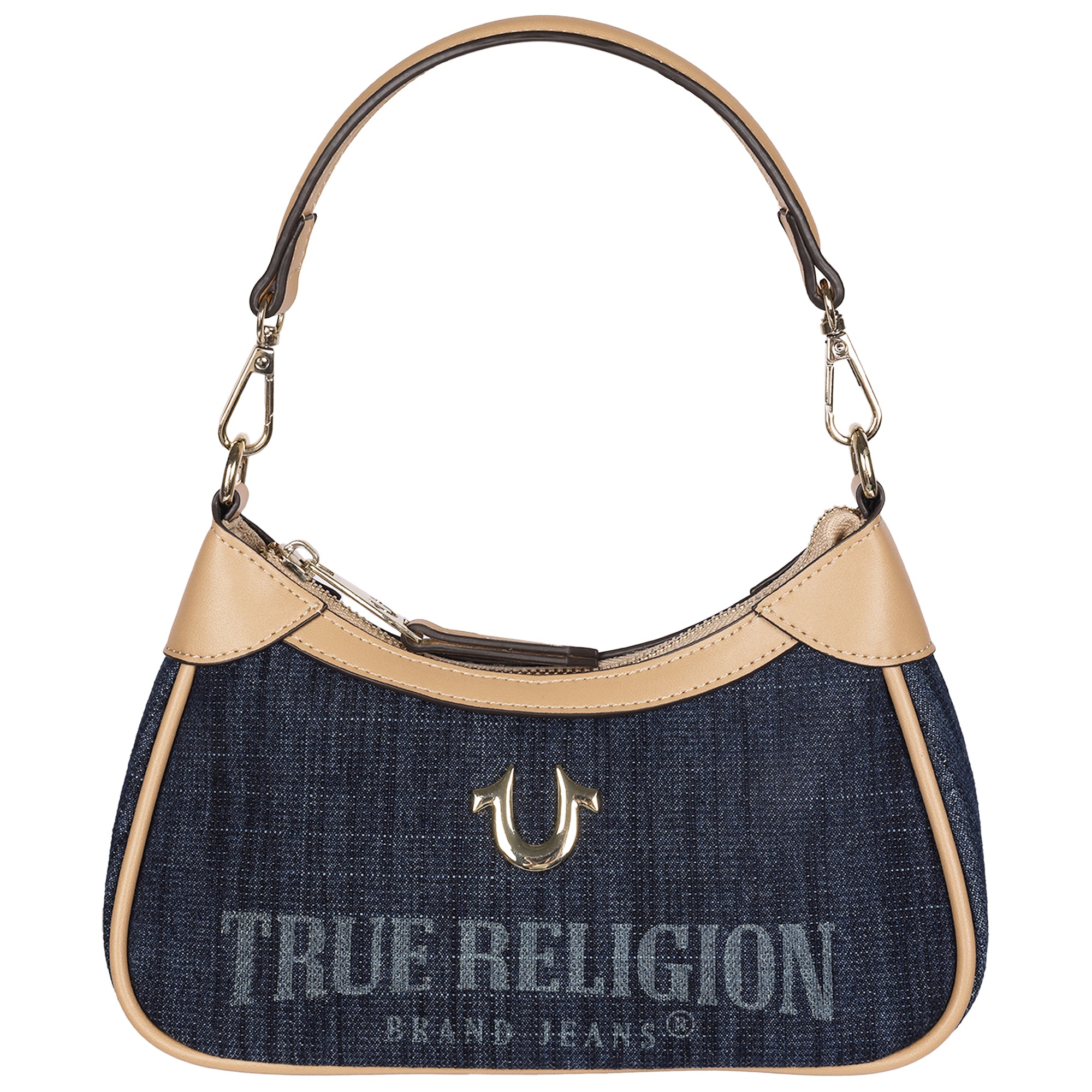 True Religion Bailey Denim & PU Hobo Bag – Dark Denim