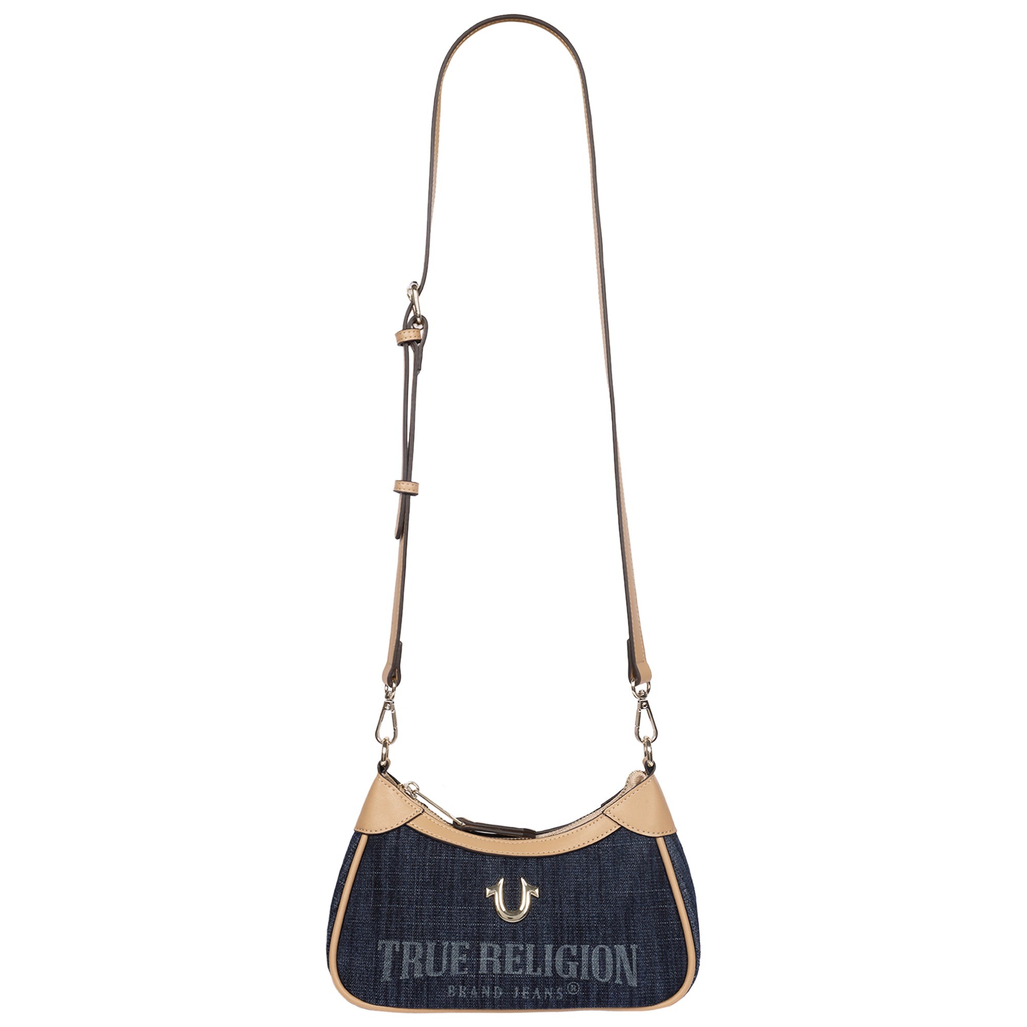 True Religion Bailey Denim & PU Hobo Bag – Dark Denim