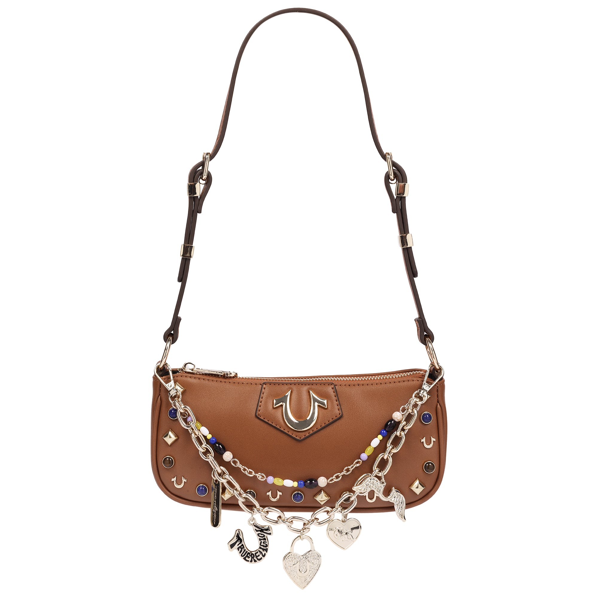True Religion Chain & Studs Shoulder Bag