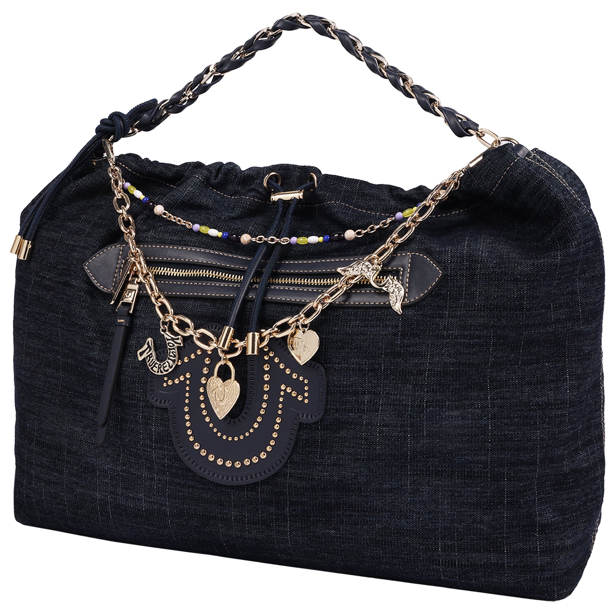 True Religion Vintage Chain Denim Hobo Bag