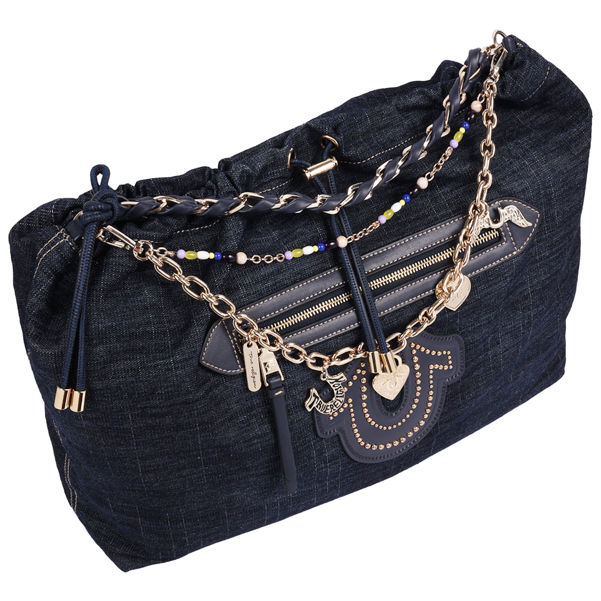 True Religion Vintage Chain Denim Hobo Bag