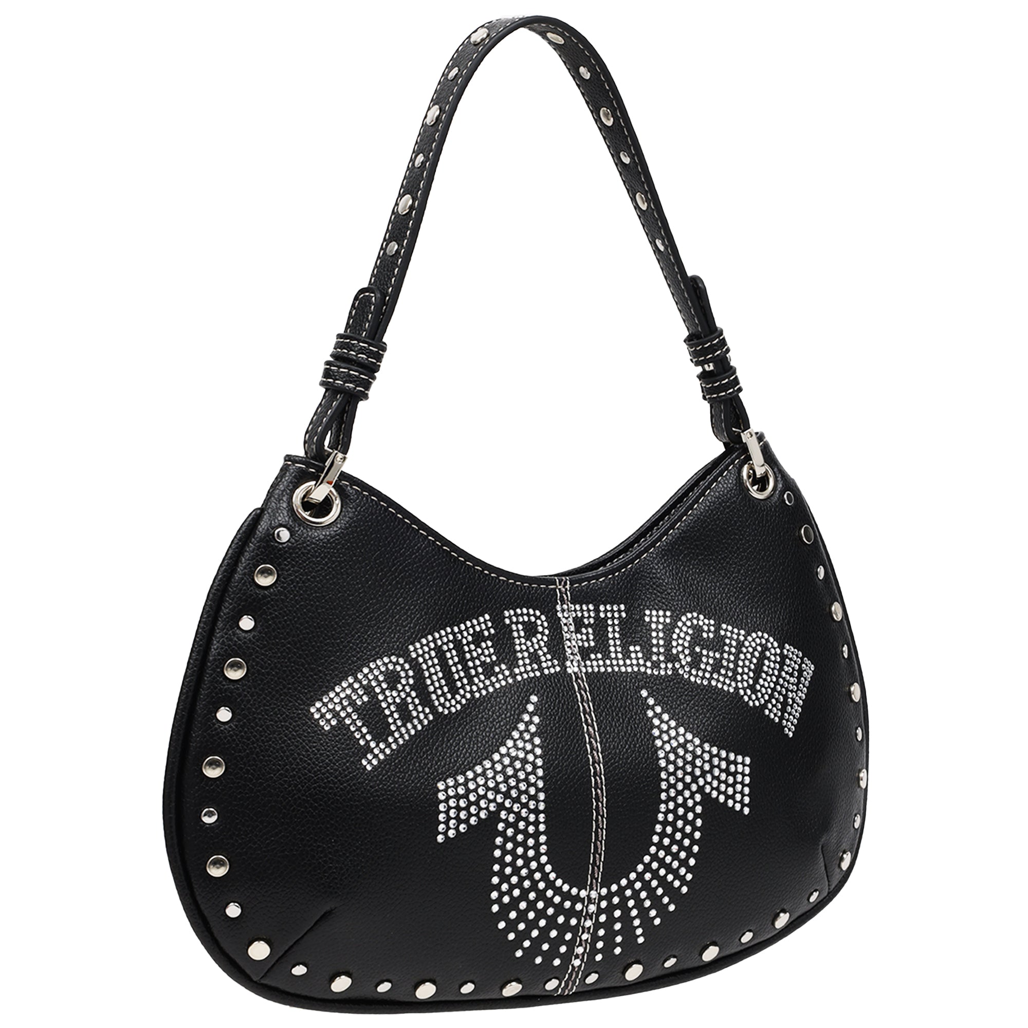 True Religion Studs and Bling Horseshoe Hobo Bag