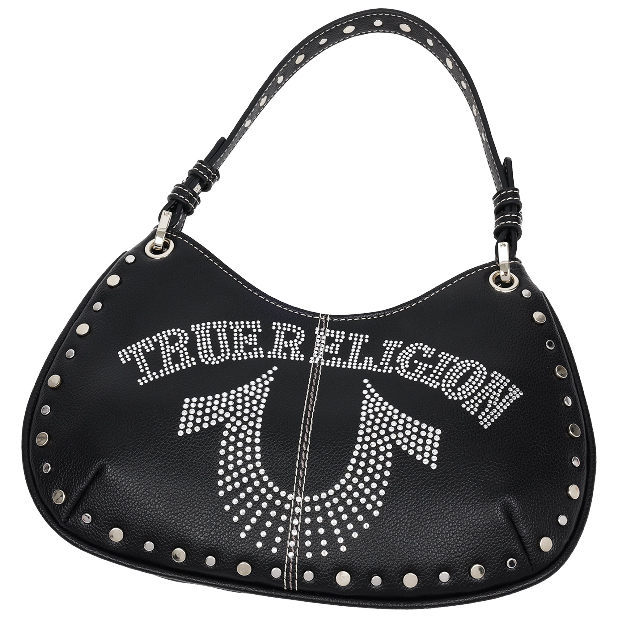 True Religion Studs and Bling Horseshoe Hobo Bag