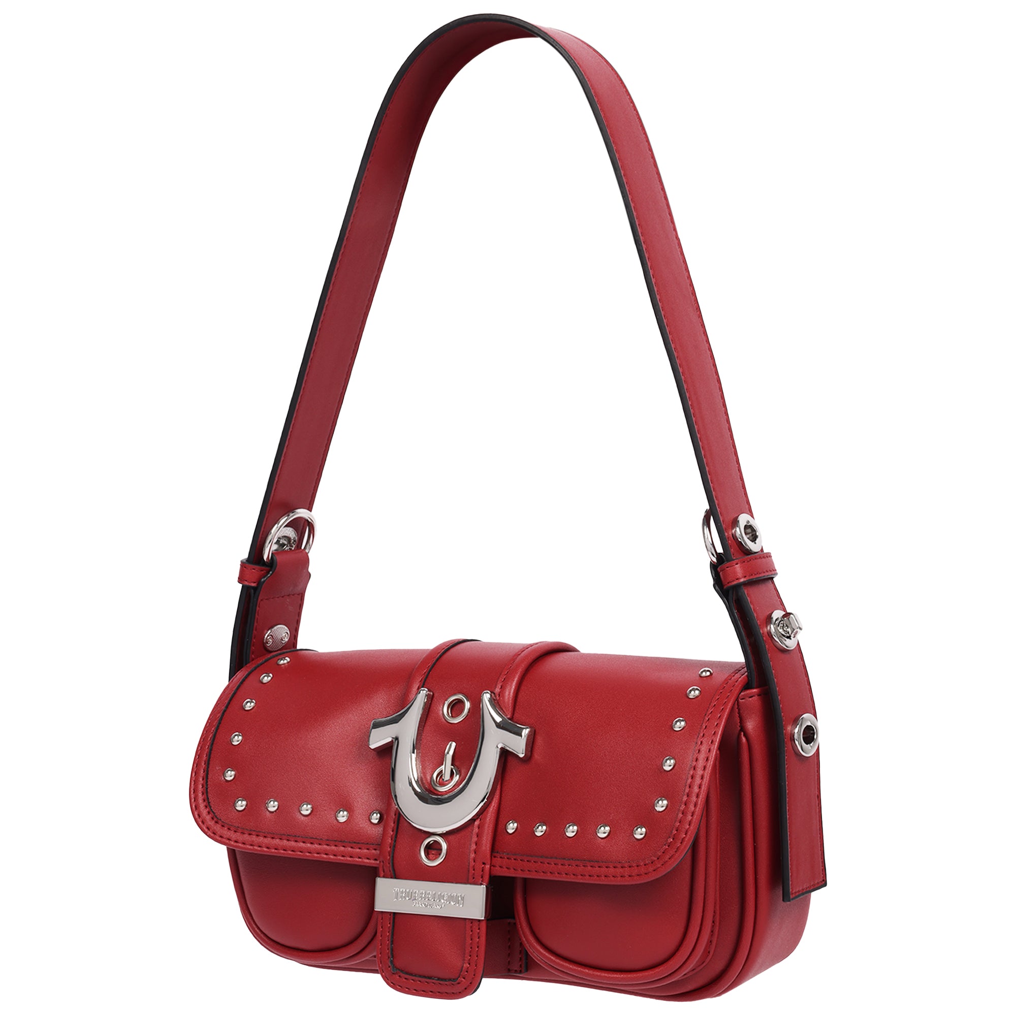 True Religion Smooth Moto Studded Shoulder Bag