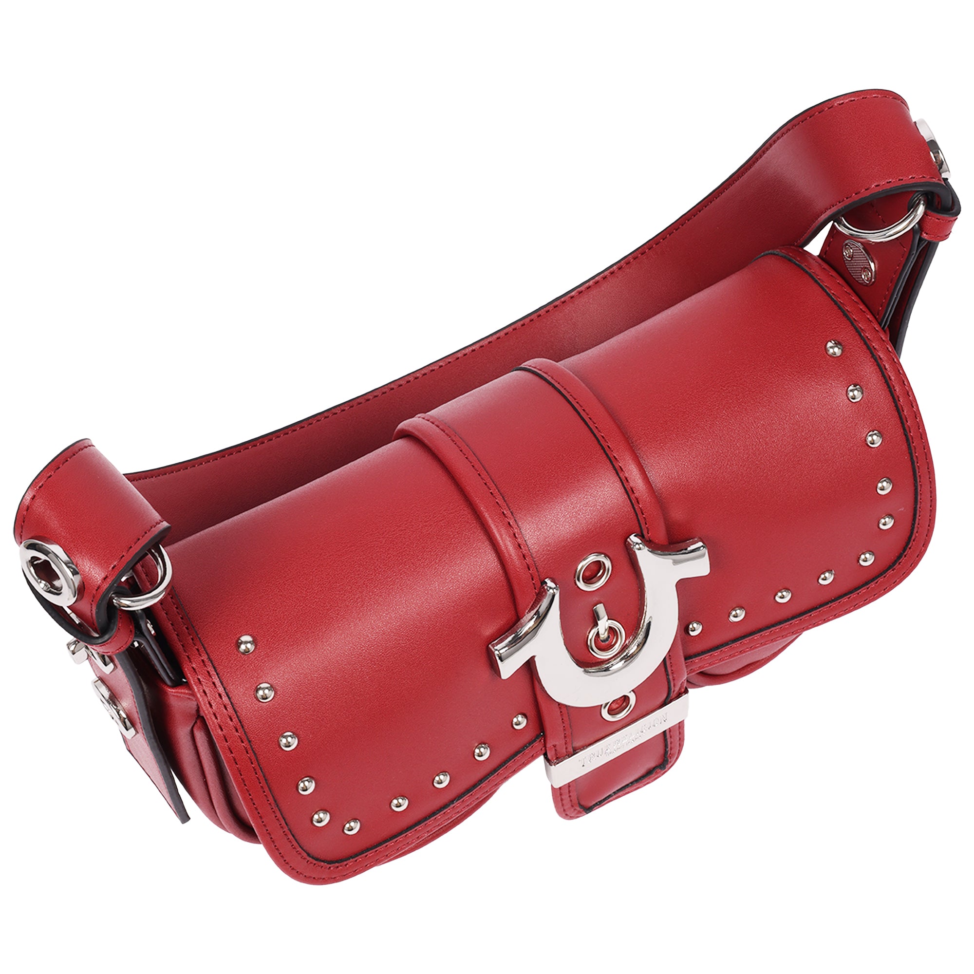 True Religion Smooth Moto Studded Shoulder Bag