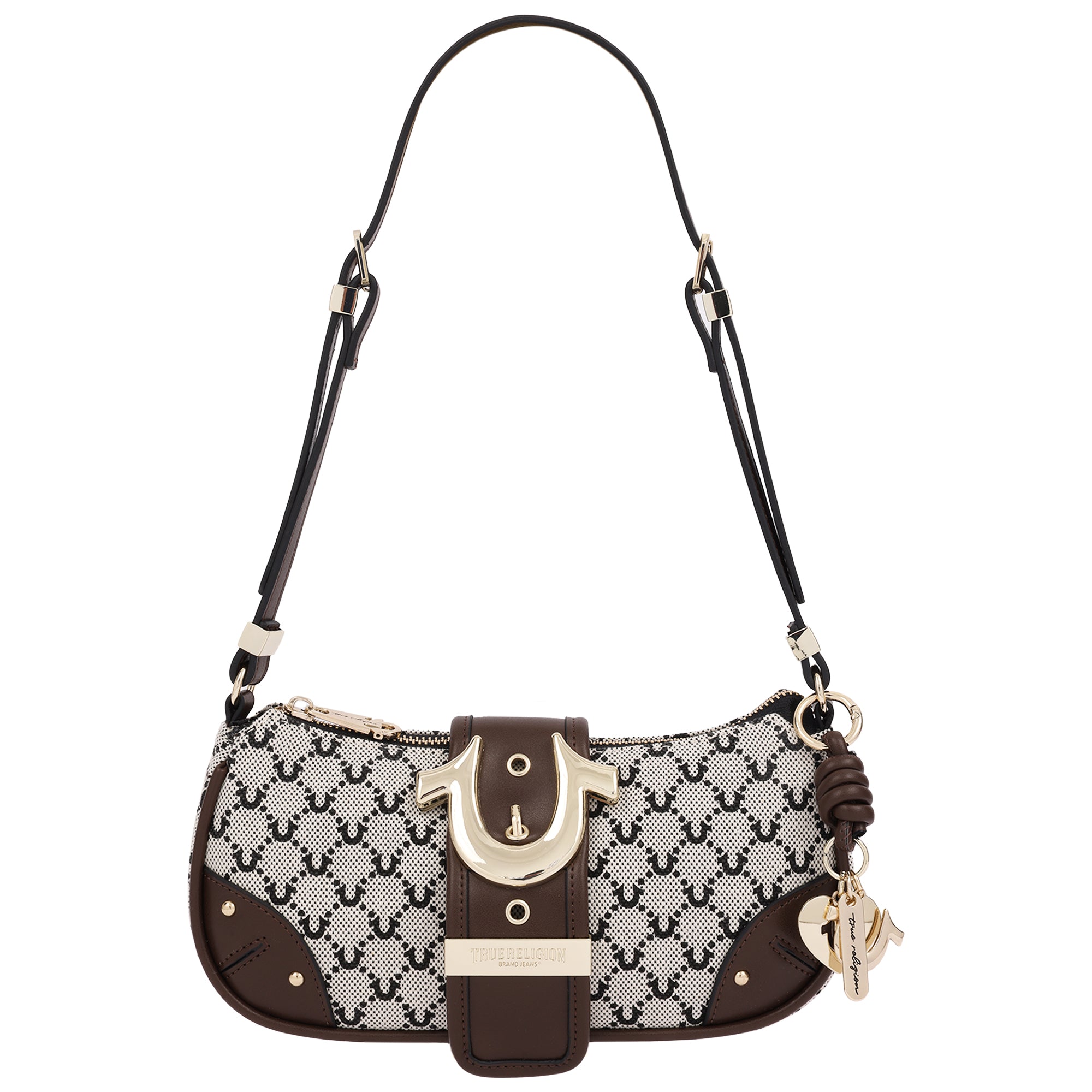 True Religion Signature Horseshoe Zip Top Bag