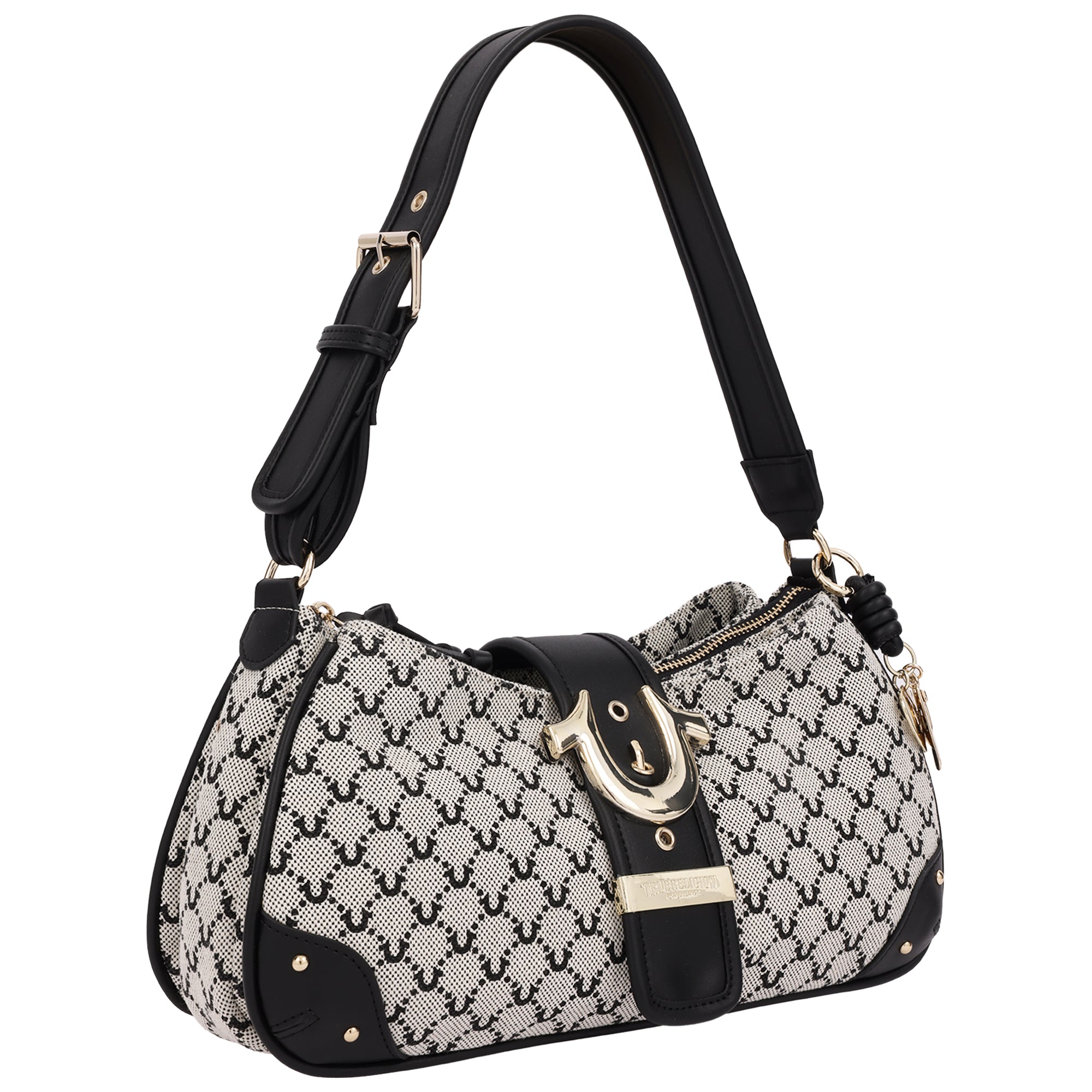 True Religion Signature Horseshoe Large Zip Top Bag