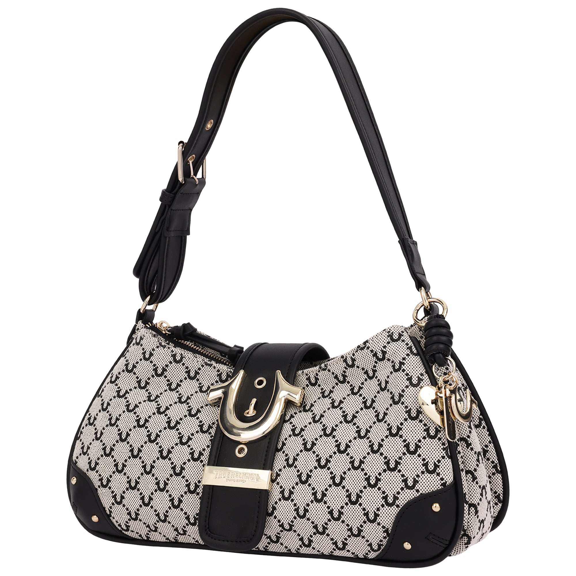 True Religion Signature Horseshoe Large Zip Top Bag