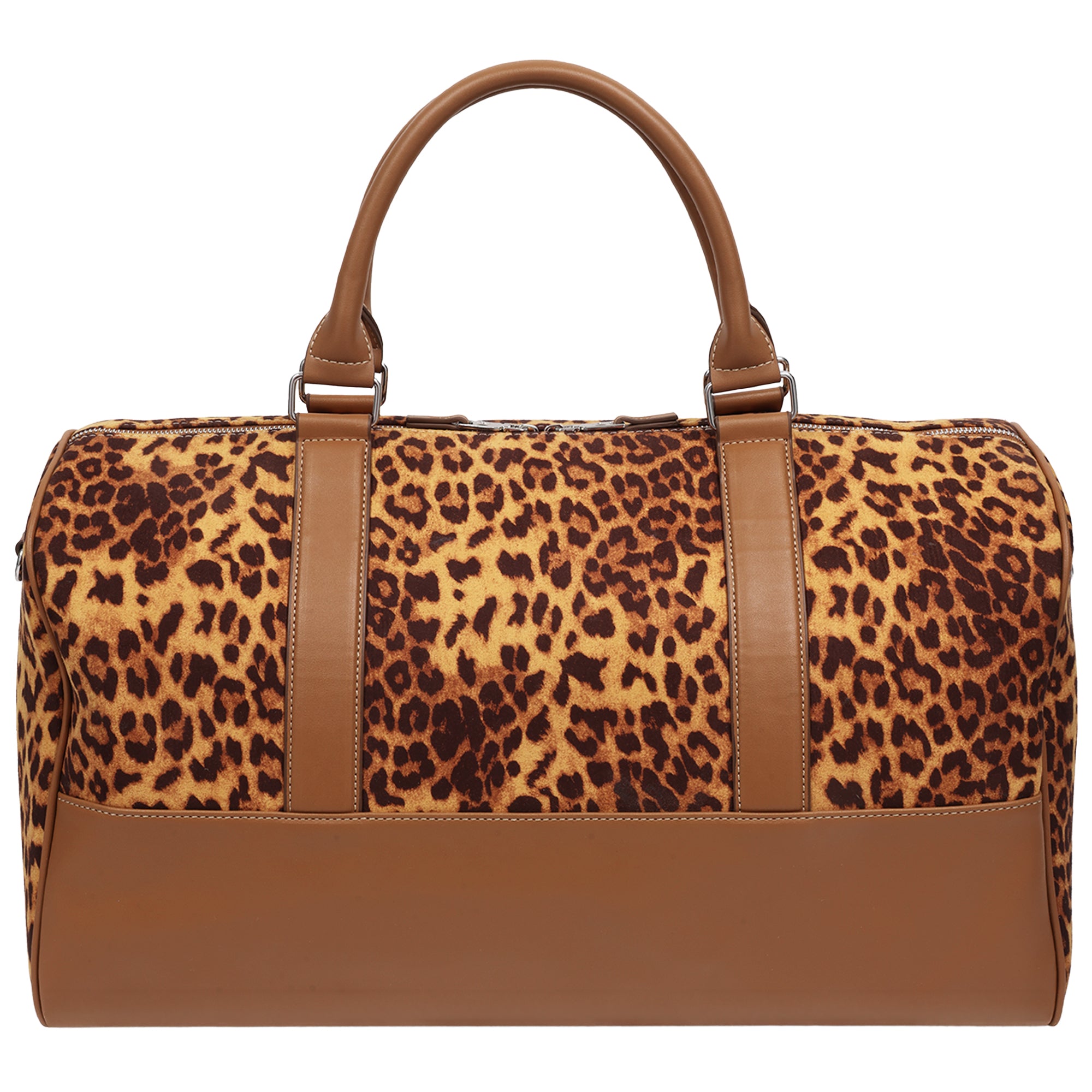 True Religion Leopard Polyurethane Weekender Bag