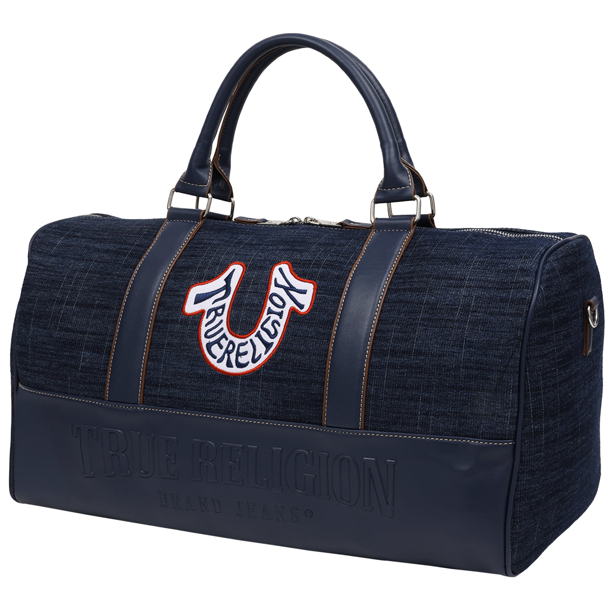 True Religion Retro Horseshoe Denim Weekender Bag
