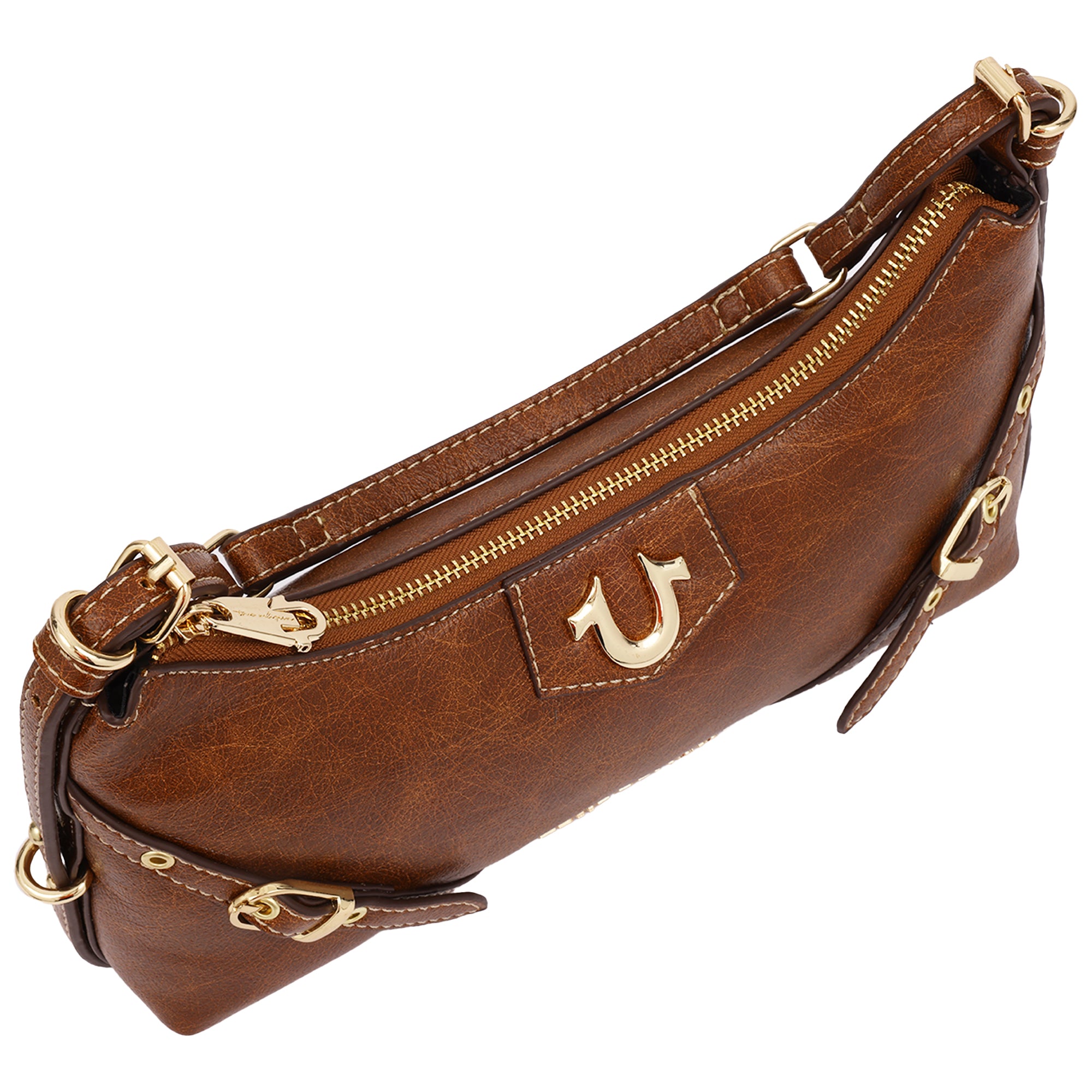 True Religion Horseshoe Hardware Belt Detail Baguette Shoulder Bag