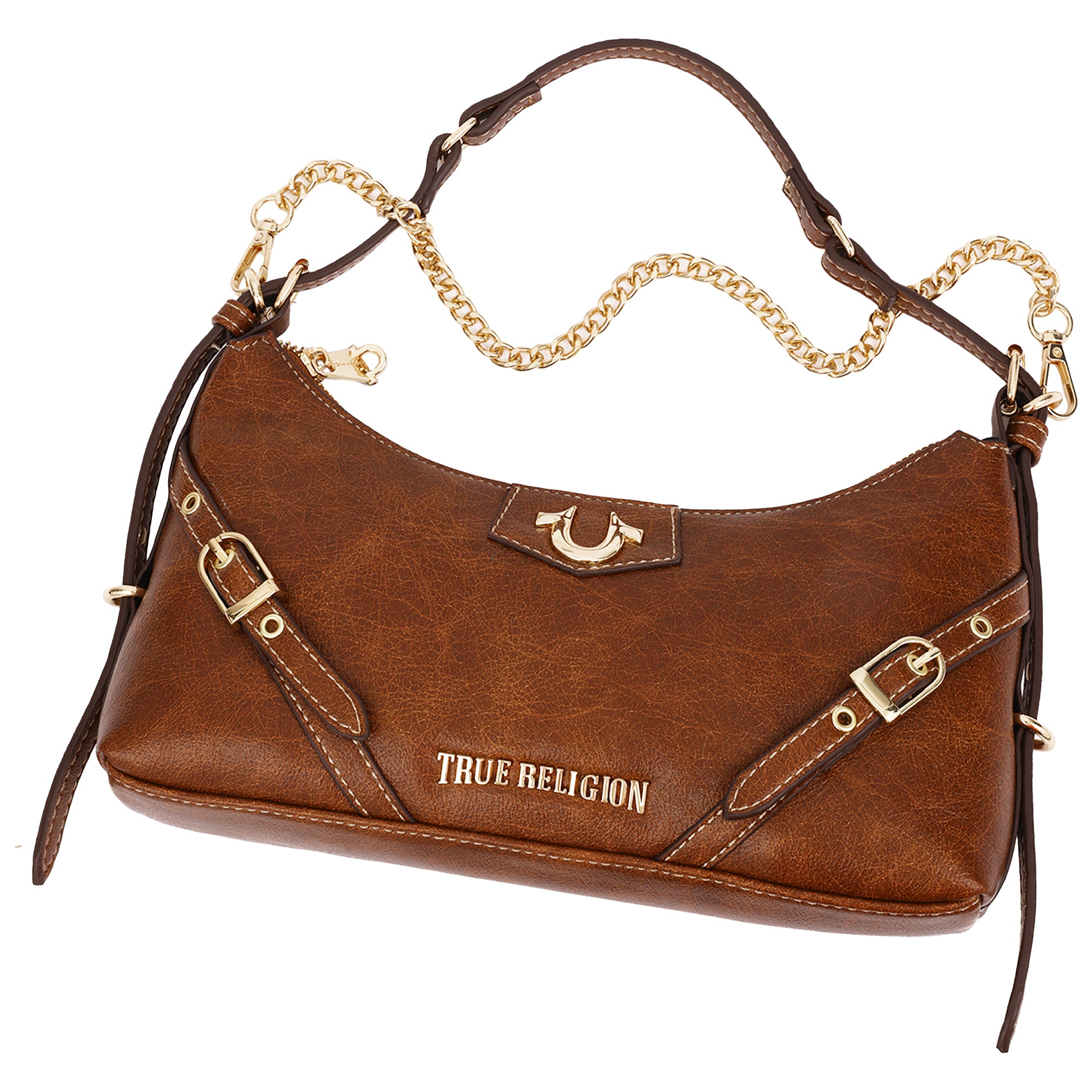True Religion Horseshoe Hardware Belt Detail Baguette Shoulder Bag