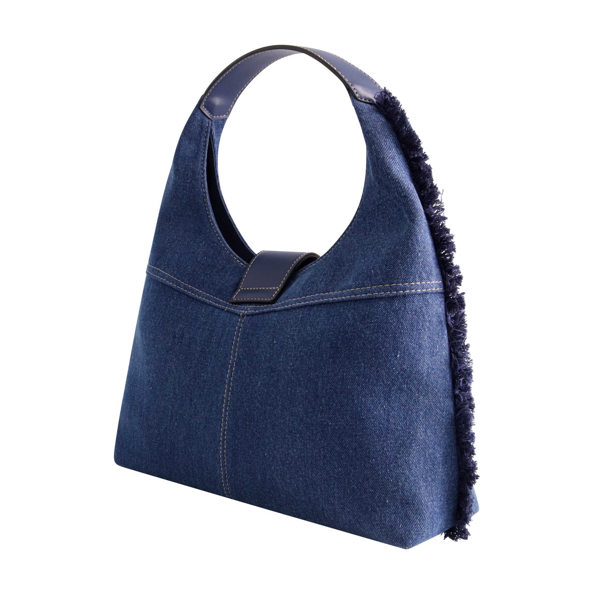 True Religion Frayed Denim Hobo, Denim