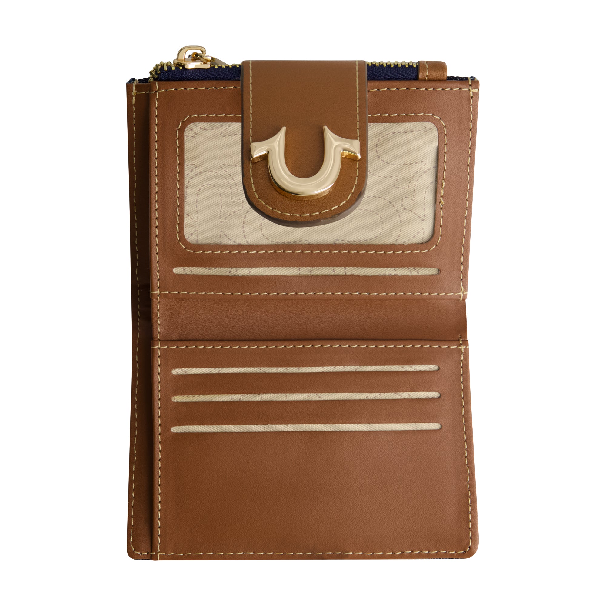 True Religion Horseshoe Quilted Small Wallet, DARK DENIM