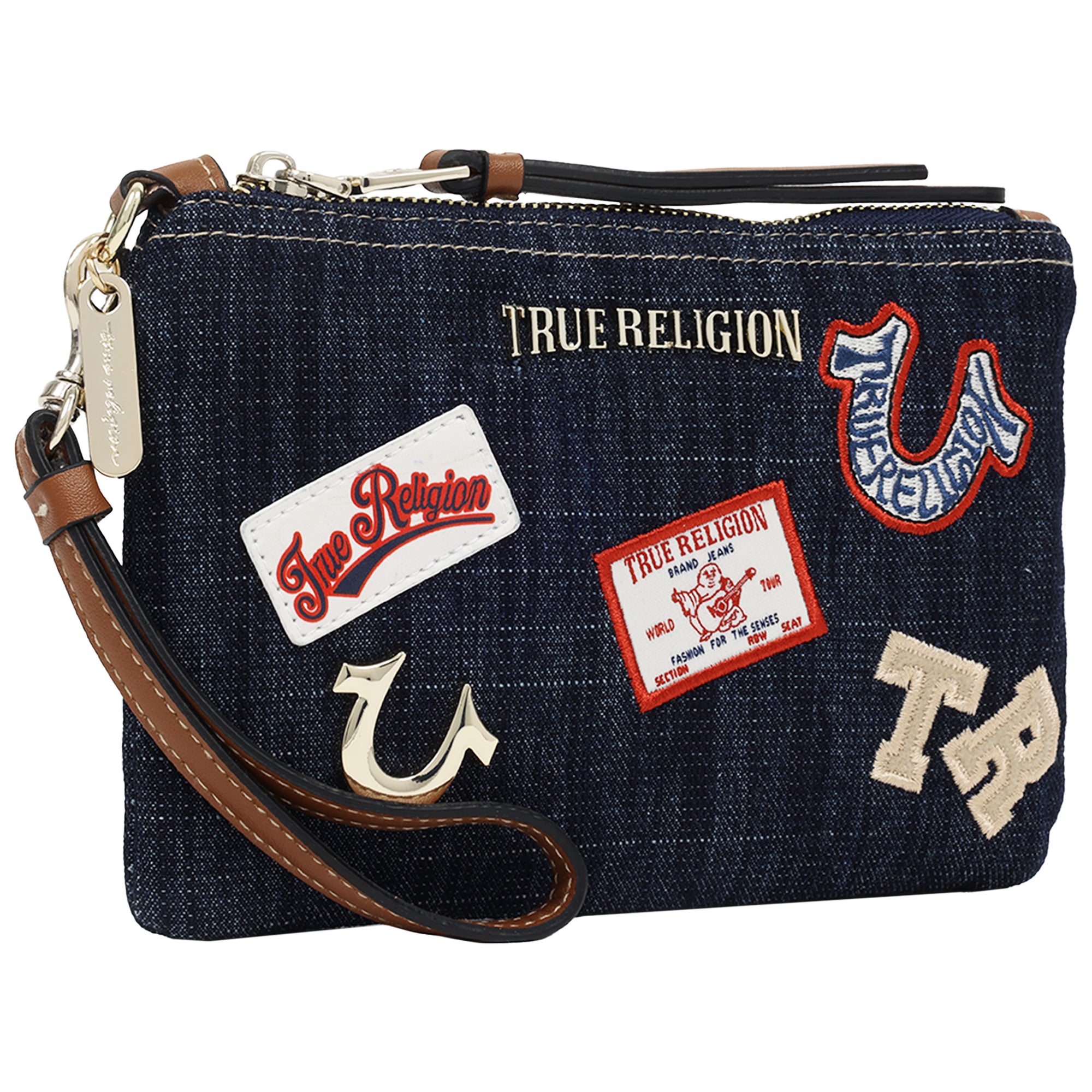 True Religion Cooper Parkchester Denim Wristlet Pouch