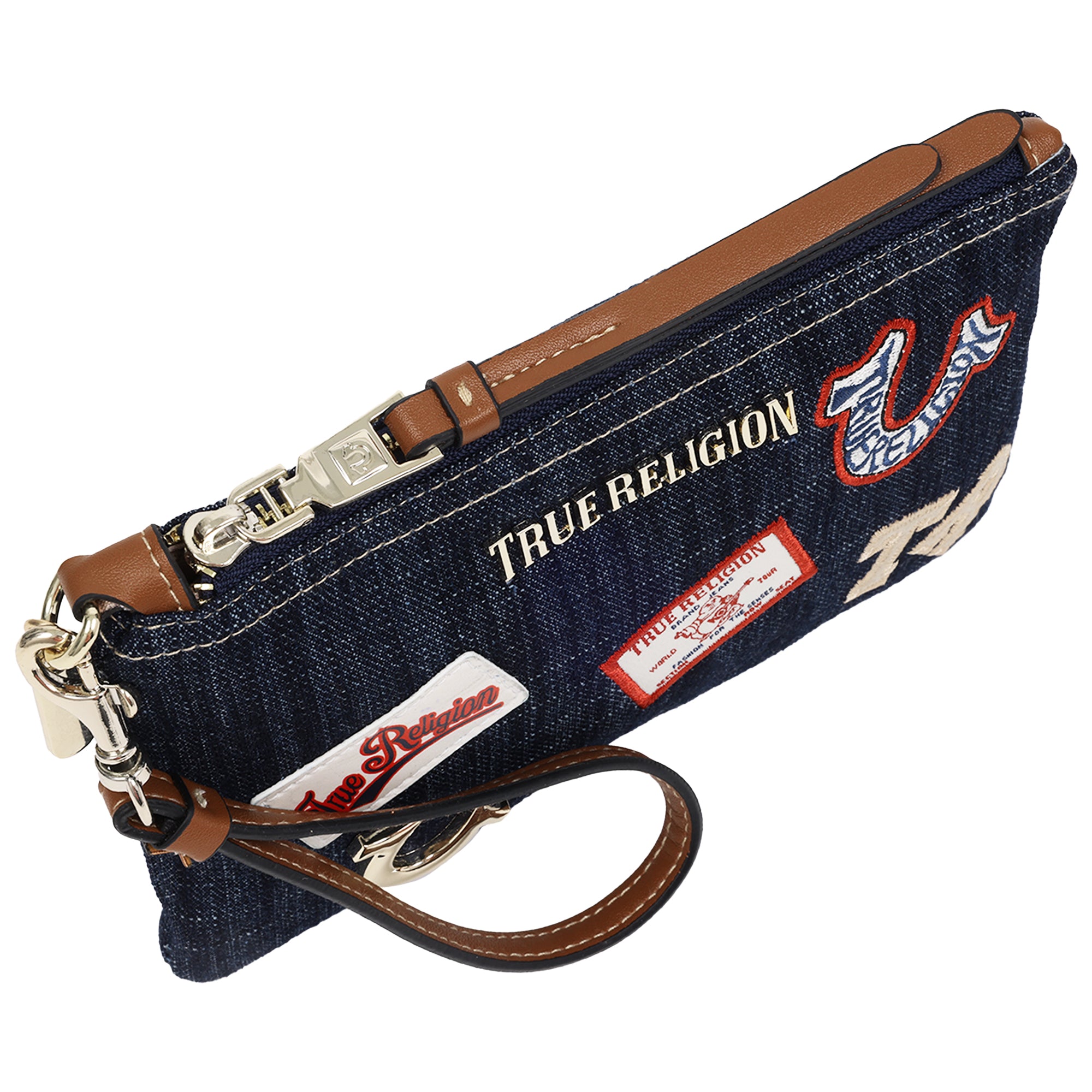 True Religion Cooper Parkchester Denim Wristlet Pouch
