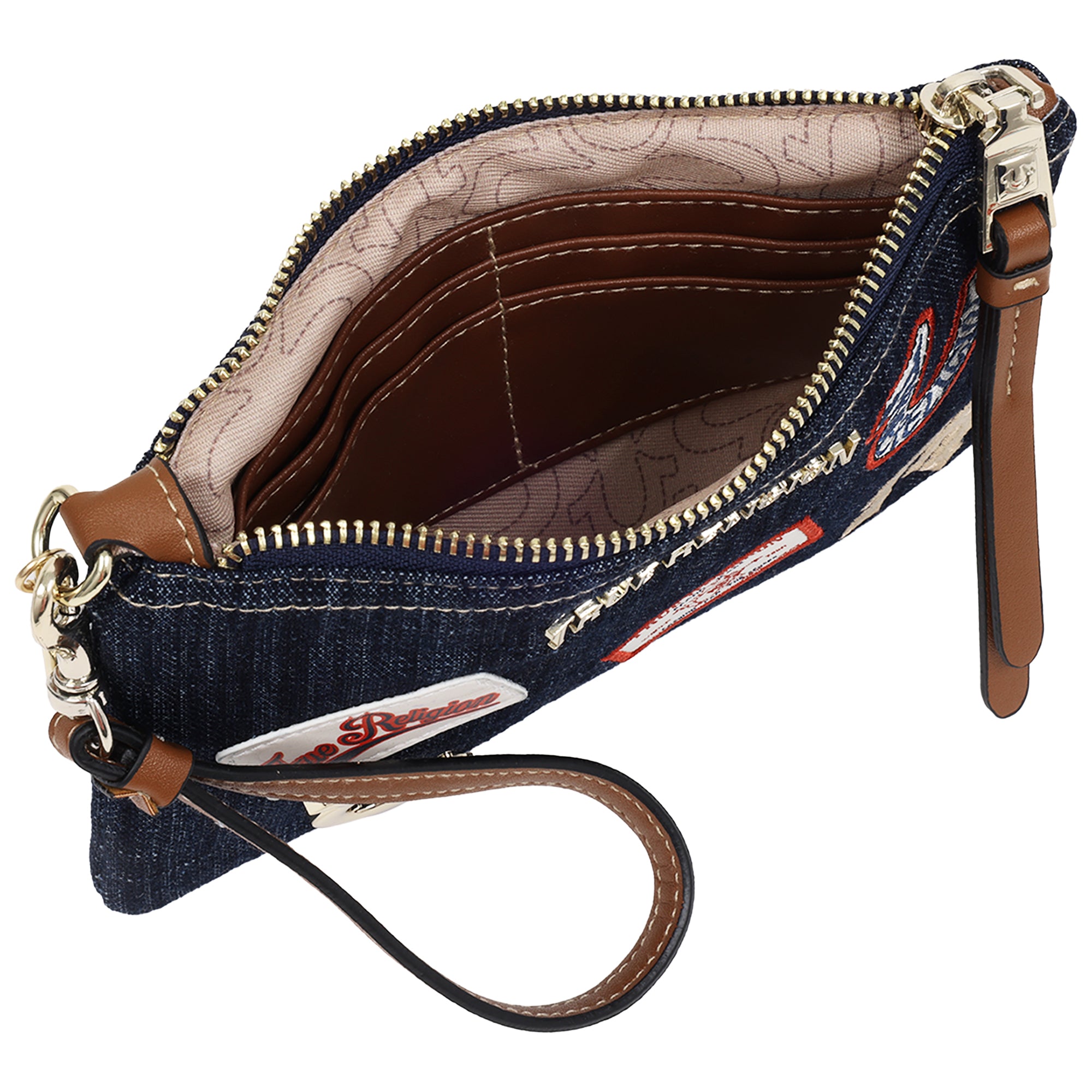 True Religion Cooper Parkchester Denim Wristlet Pouch