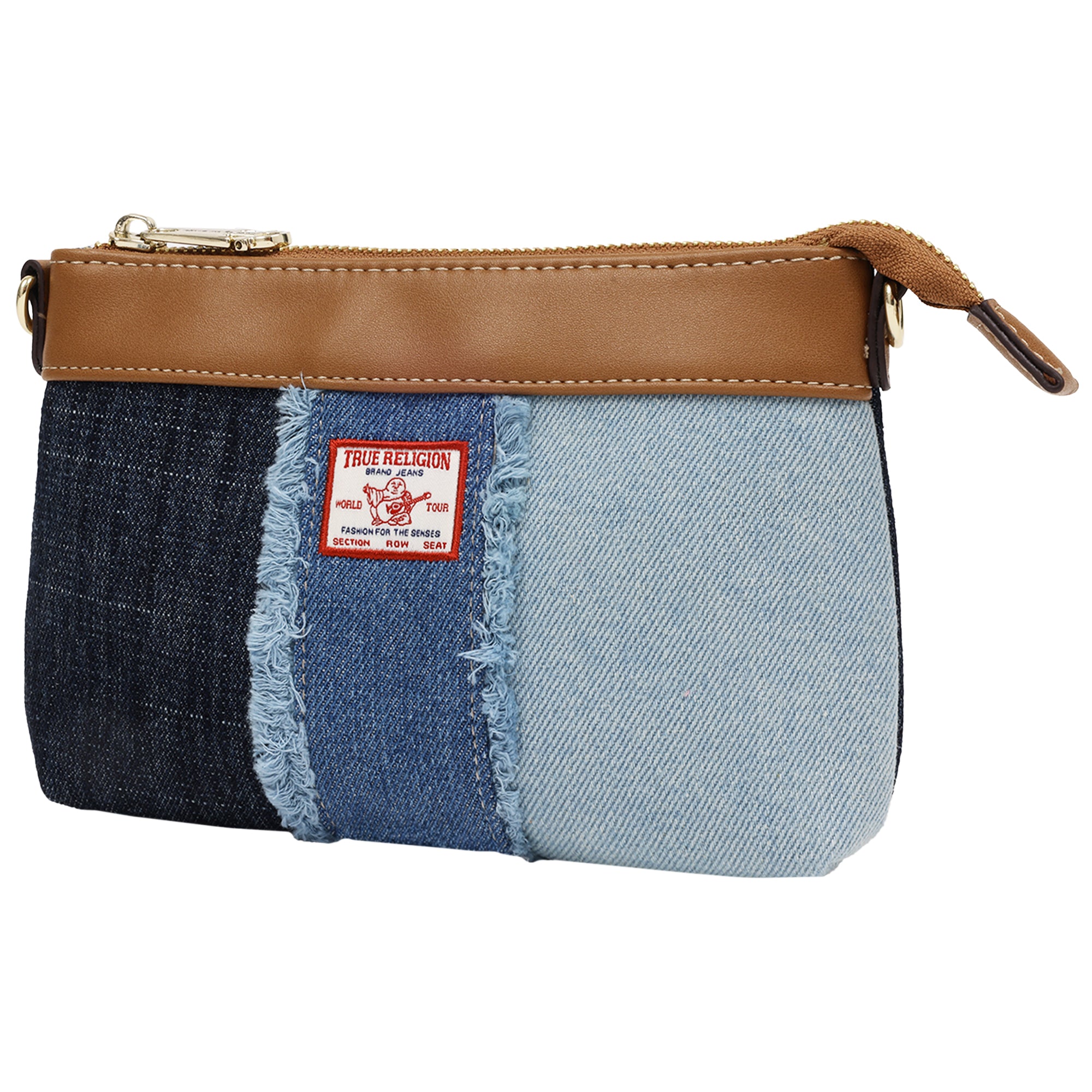 True Religion Caleb Highbridge Patchwork Denim Crossbody Pouch