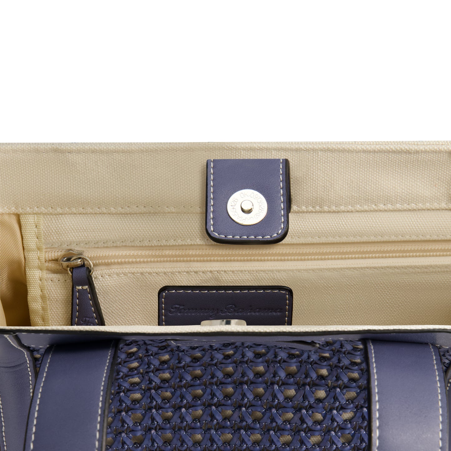 Tommy Bahama Woven Medium Tote, BLUE