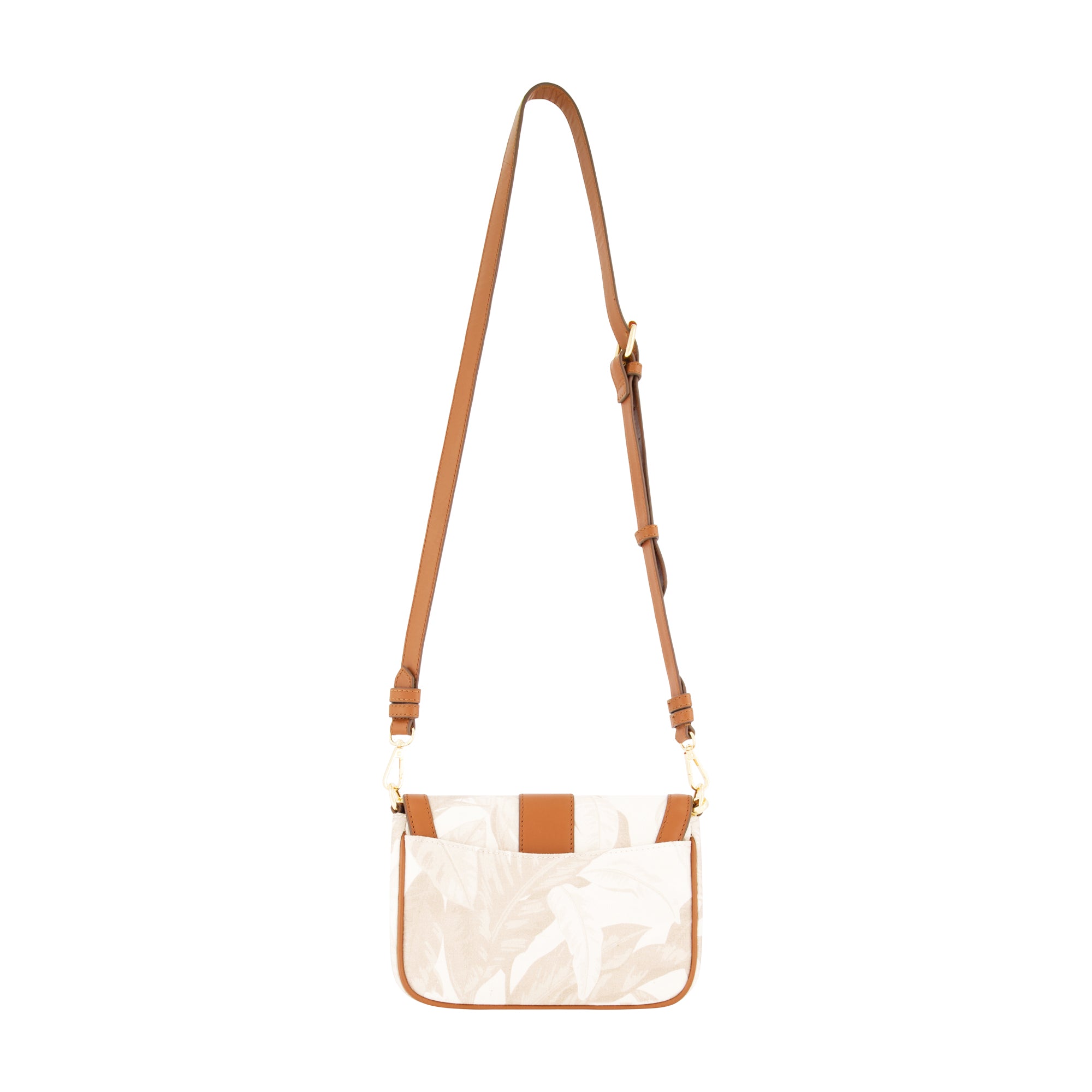 Tommy Bahama Leather Trim Floral Crossbody Flap, Multi