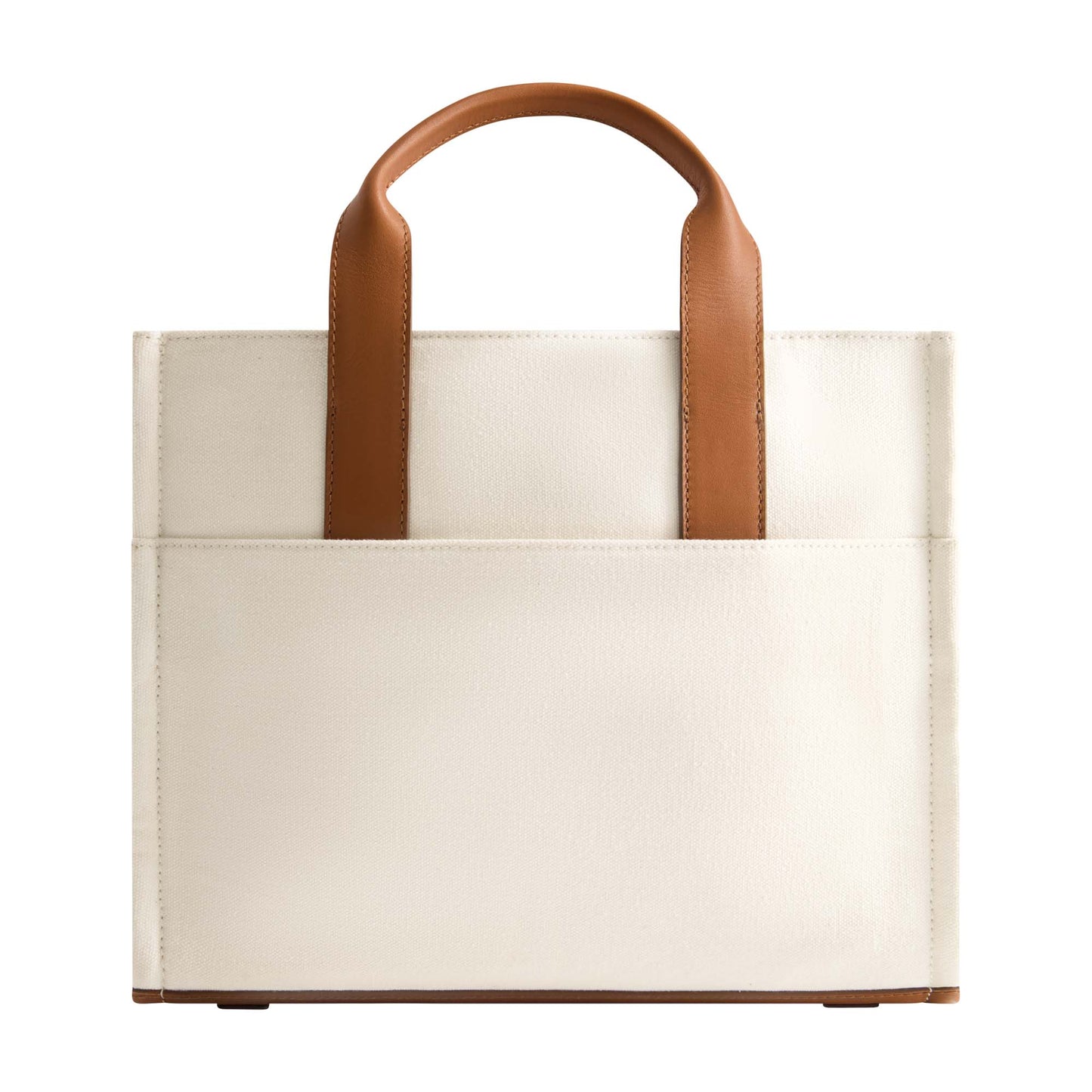 Tommy Bahama Solid Canvas Mediium Tote With Leather Trim, Natural