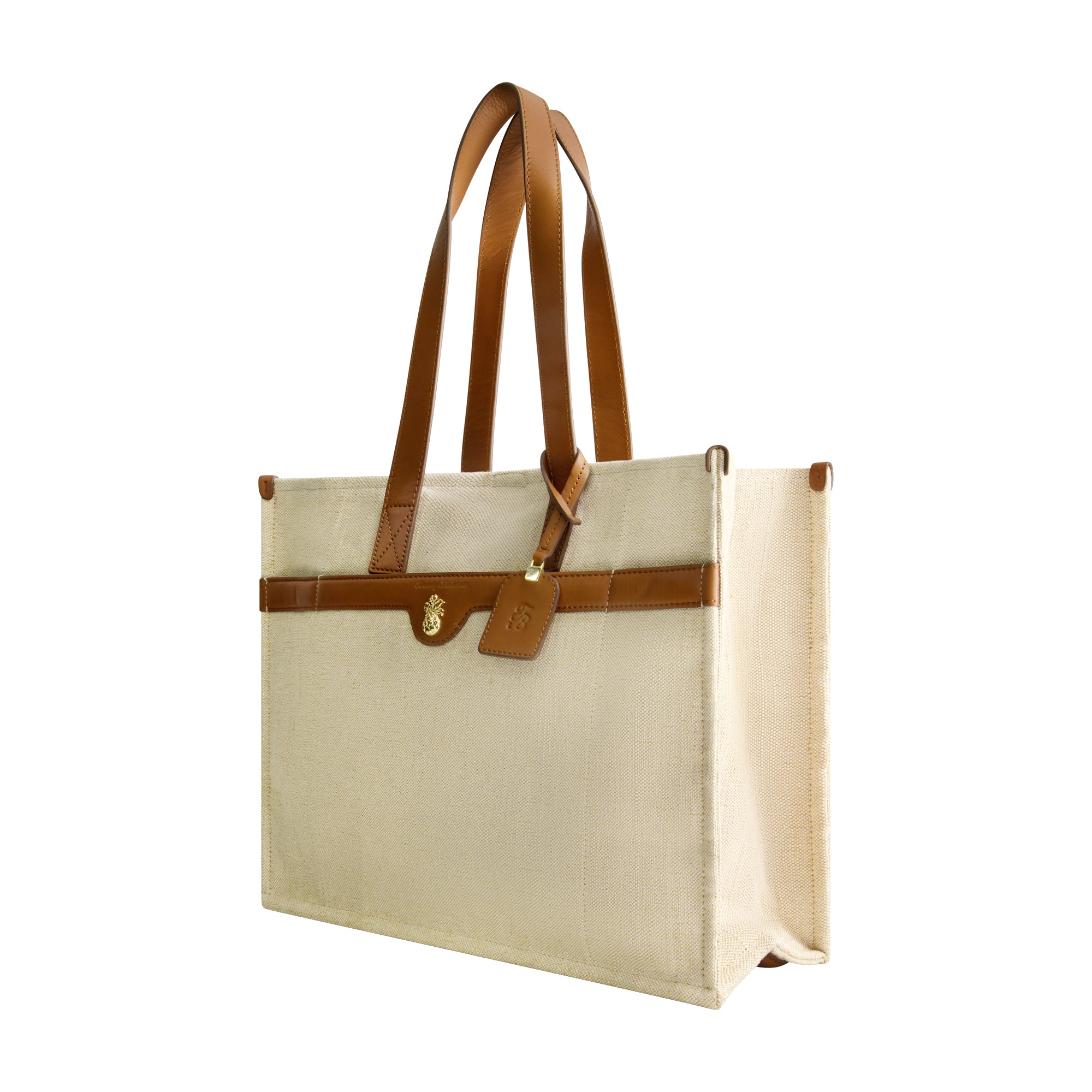 Tommy Bahama Lurex Linen City Tote, NATURAL