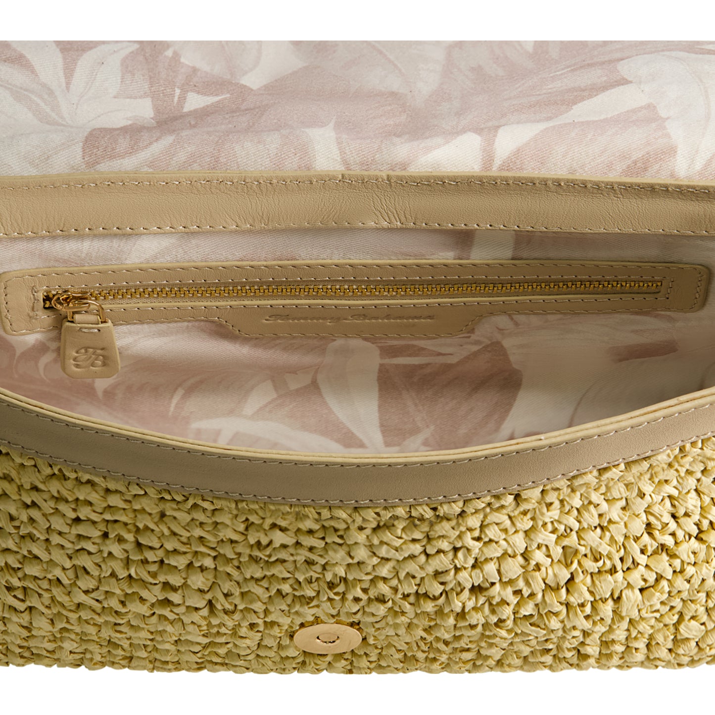 Tommy Bahama Soft Straw Long Flap Crossbody, TAN