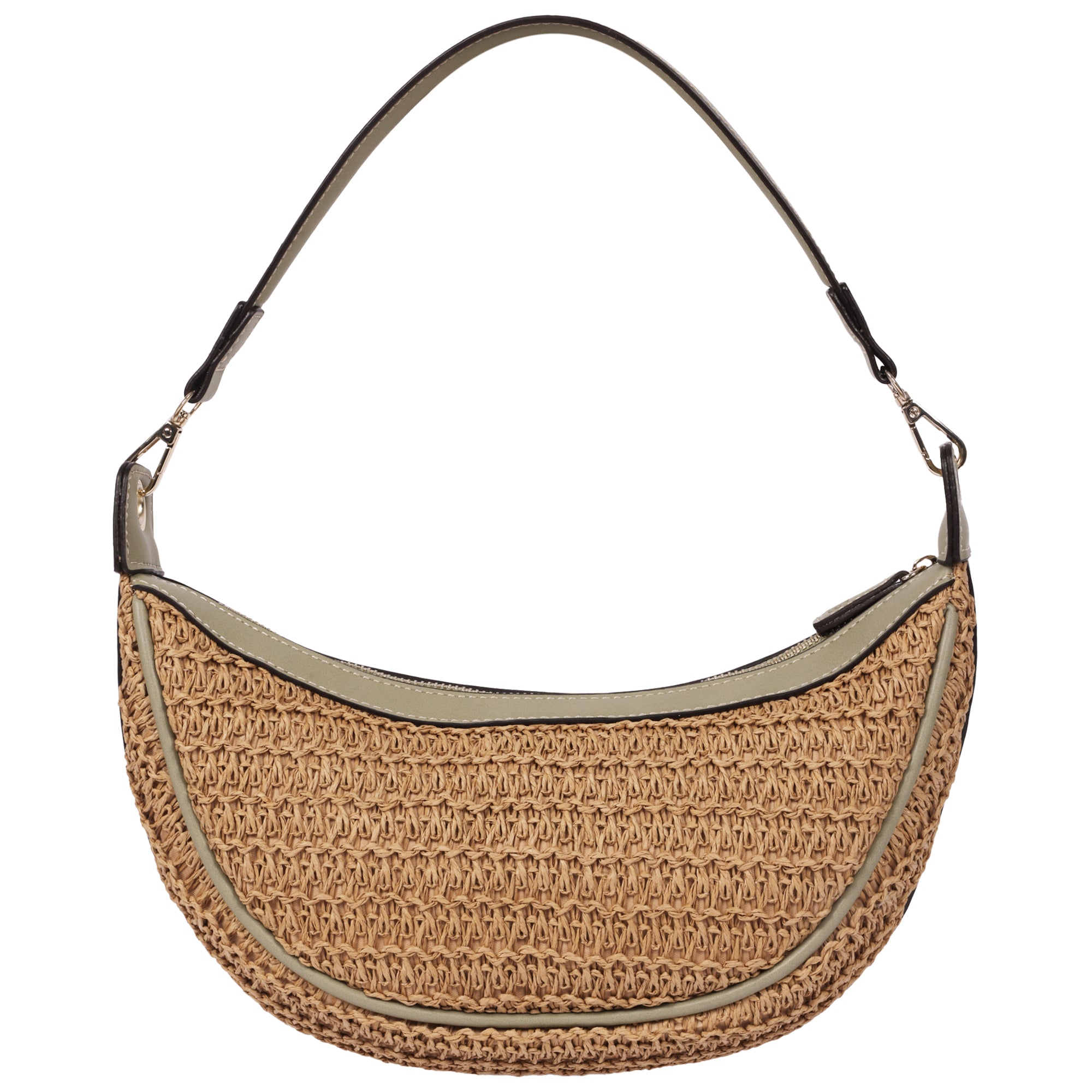 Tommy Bahama Raffia Crescent Hobo Bag, SAGE