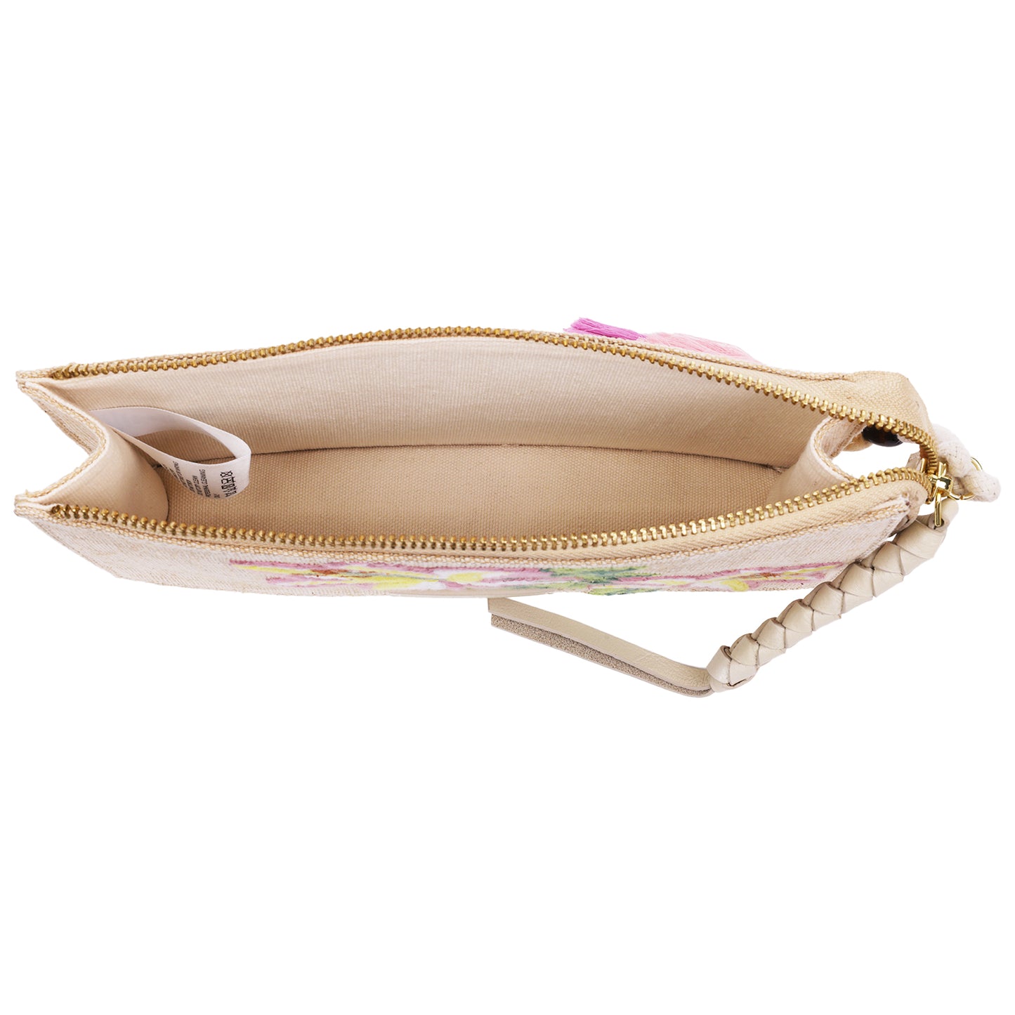 Tommy Bahama Zip Top Embroidered Floral Clutch