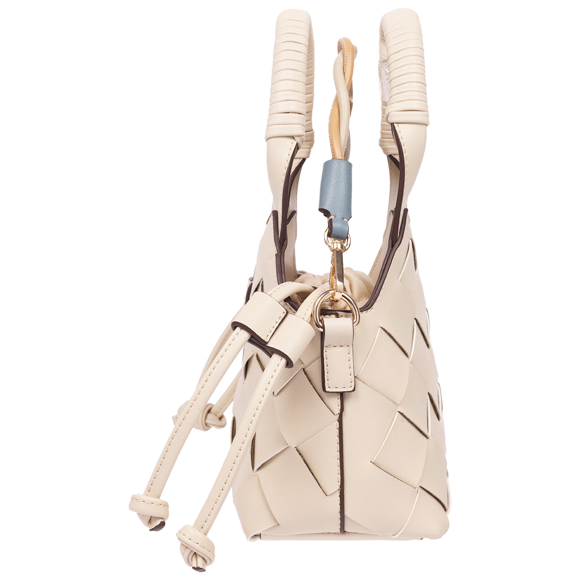 Tommy Bahama Demi Mini Woven PU Tote – Mini Woven Faux Leather Top Handle & Crossbody Bag