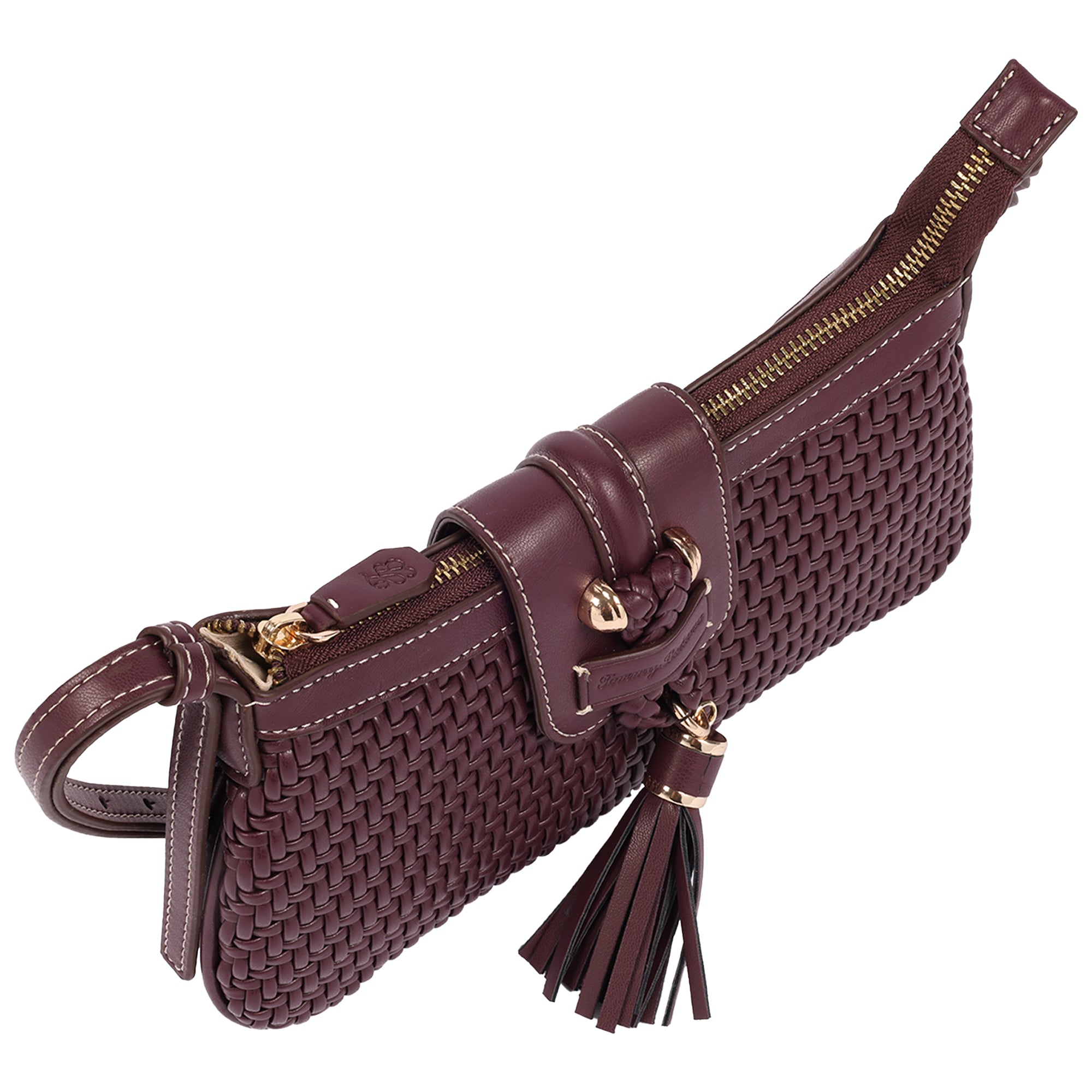 Tommy Bahama Tassel Tab Woven Shoulder Bag