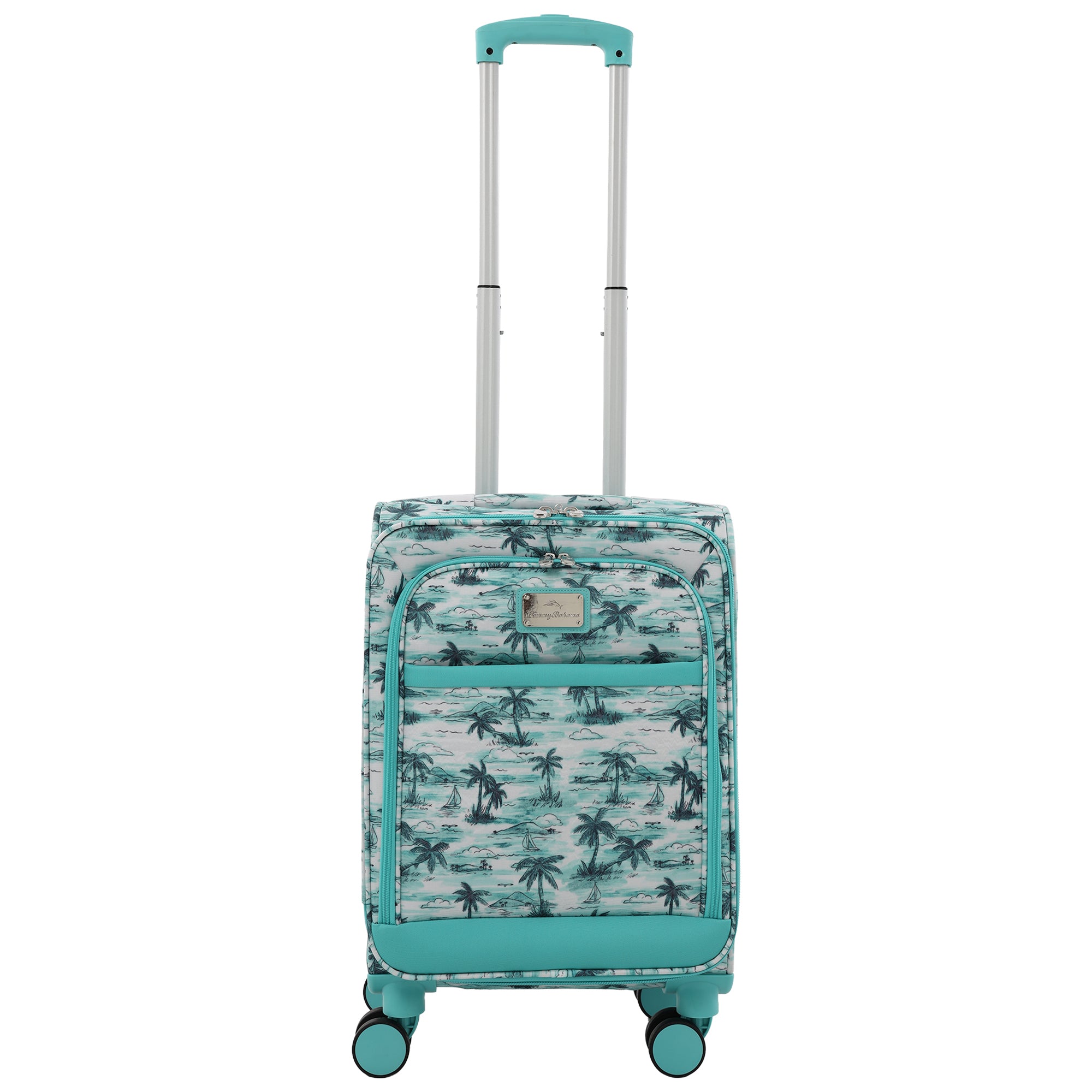 Tommy Bahama Palm Print 21.5" Expandable Softside Carry-On Spinner