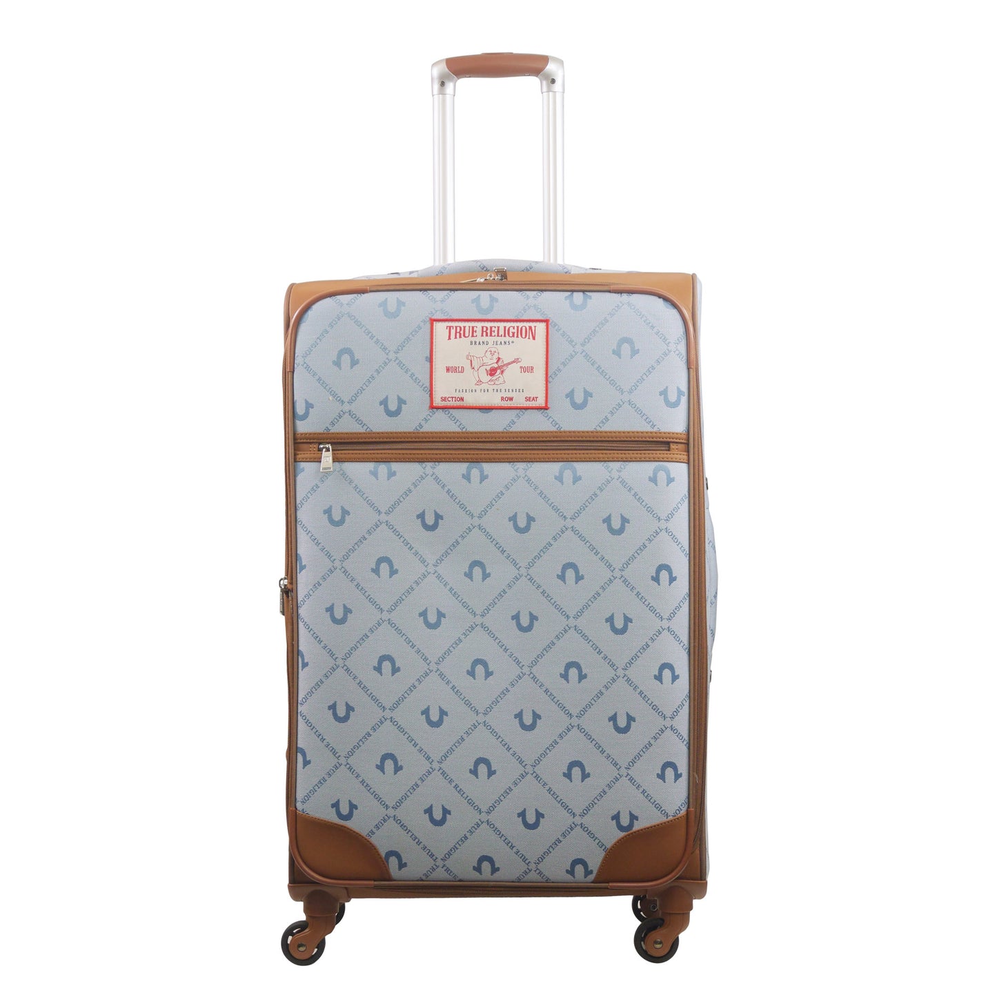True Religion Soft Sided 31" Expandable, Spinner Luggage, DENIM