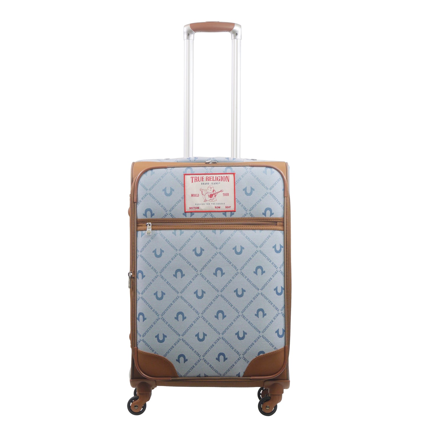 True Religion Soft Sided 27" Expandable, Spinner Luggage, DENIM