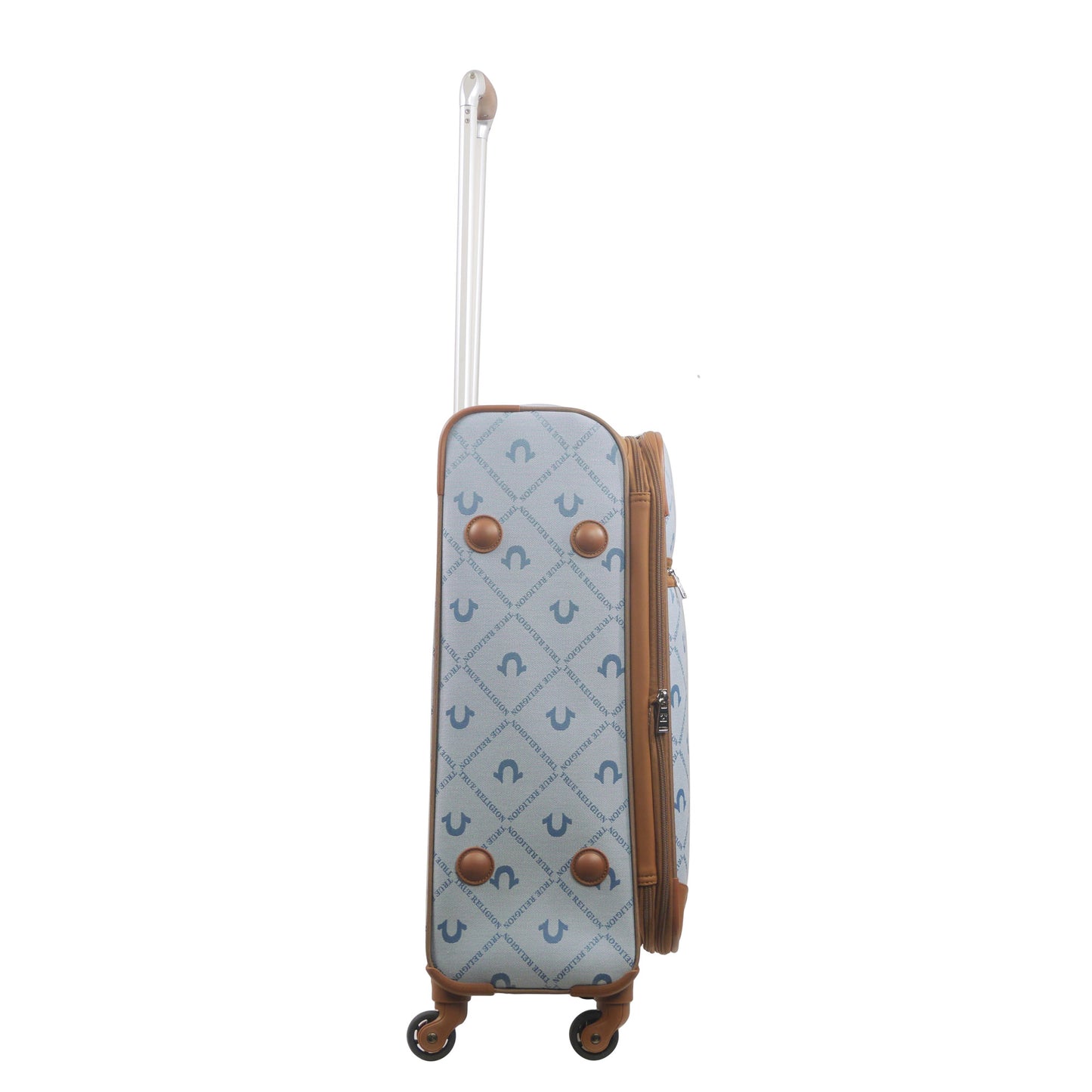 True Religion Soft Sided 27" Expandable, Spinner Luggage, DENIM
