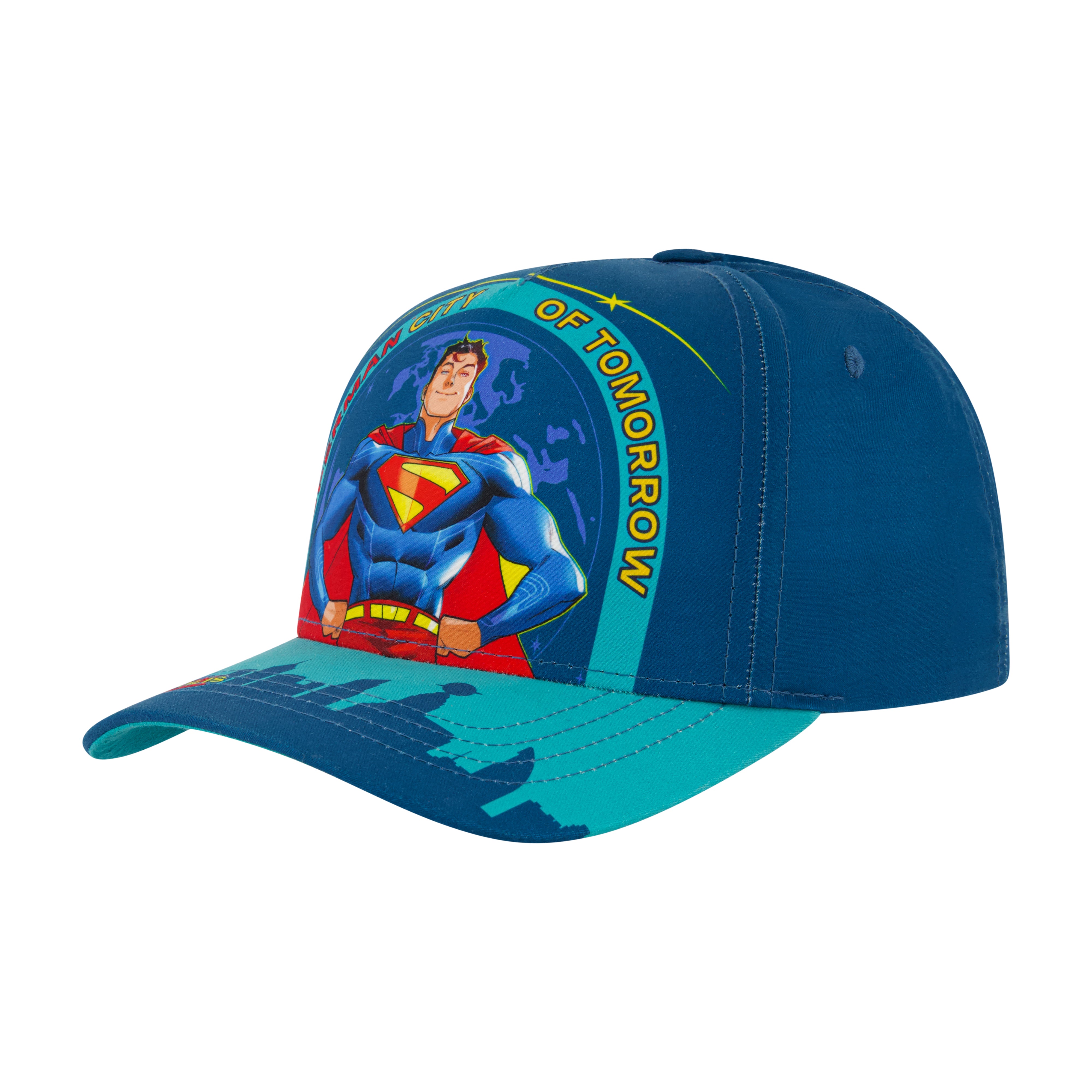 DC Comics Superman “City of Tomorrow” Snapback Hat – Metropolis Graphic Adjustable Baseball Cap