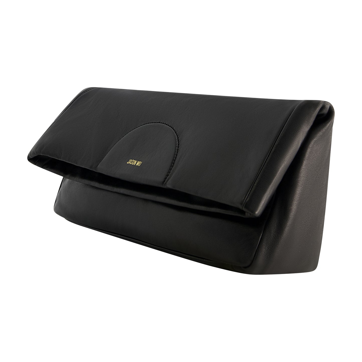 Jason Wu Elegant Fold-Over Clutch – Black