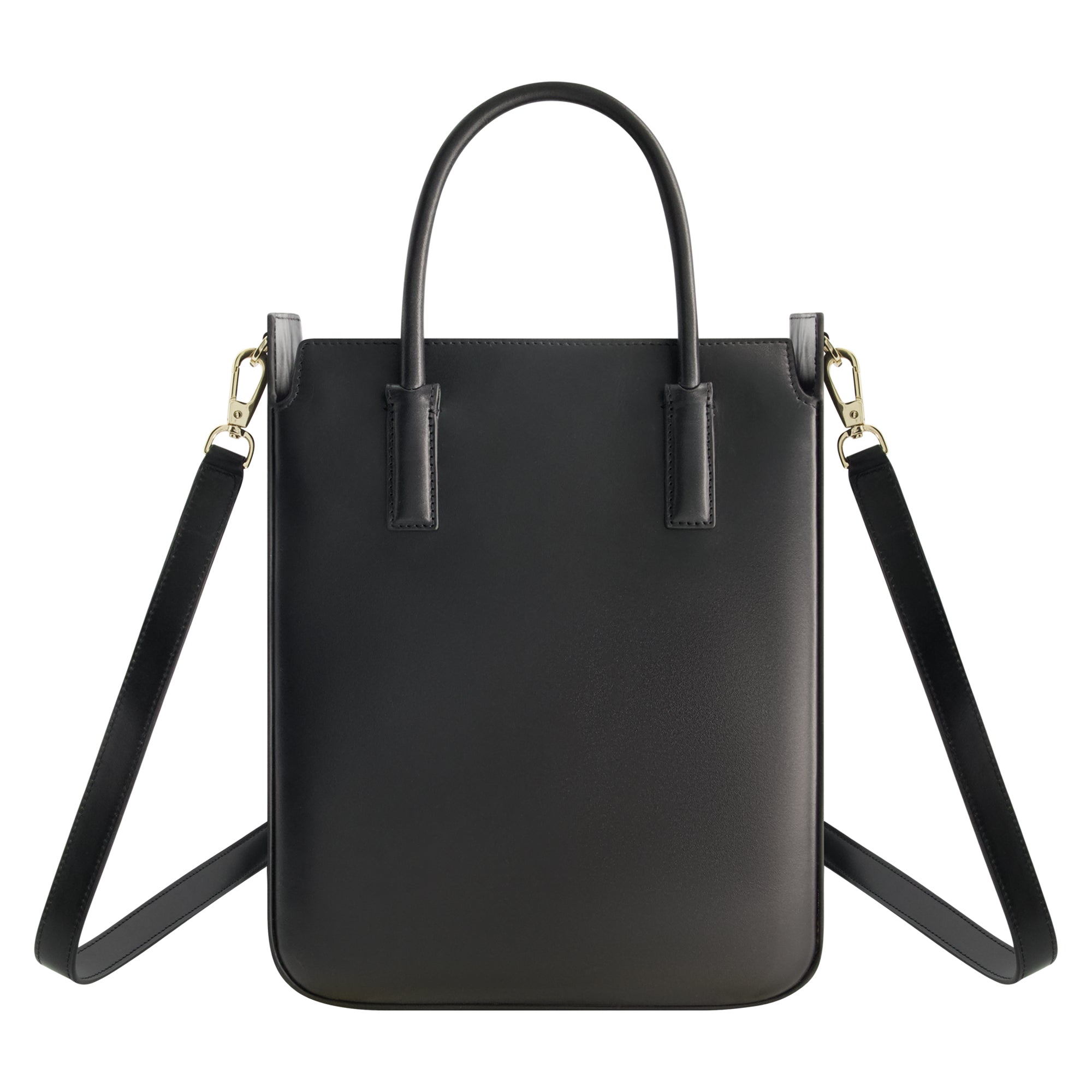 Jason Wu Structured Tote Bag with Gold Hardware and Zip Closure, BLACK