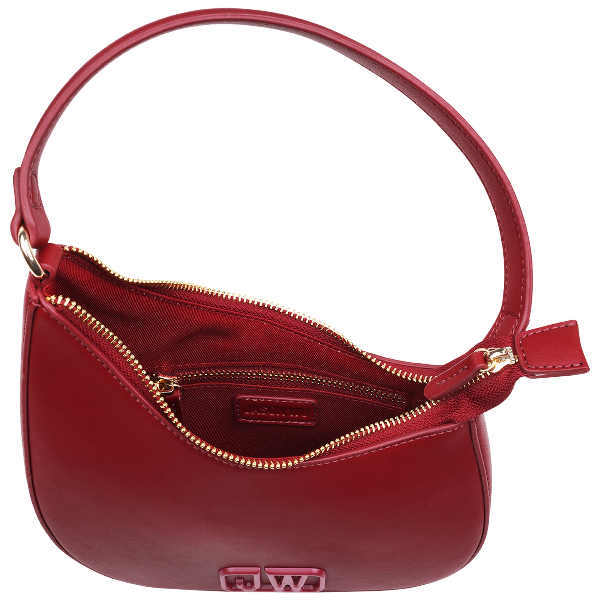 Jason Wu Smooth PU Shoulder Bag with Tonal 3D Logo
