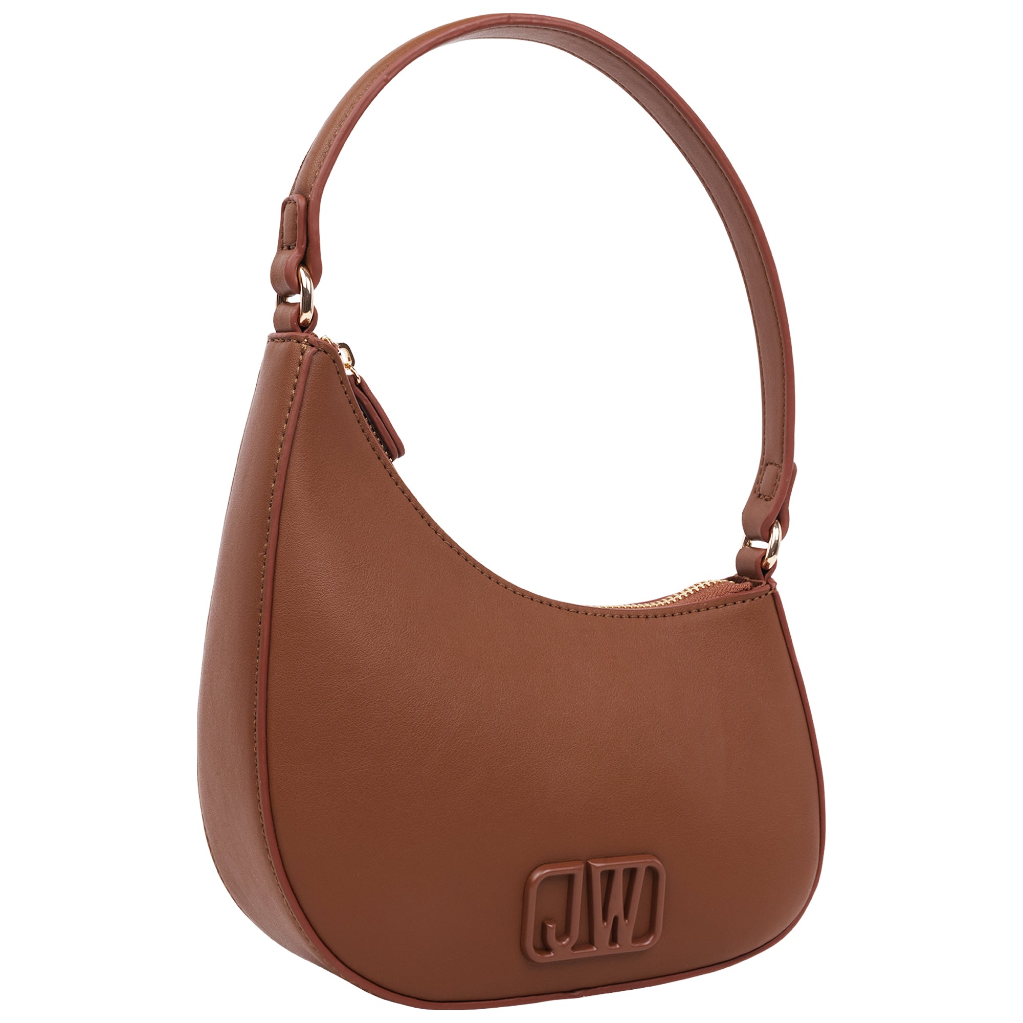 Jason Wu Smooth PU Shoulder Bag with Tonal 3D Logo