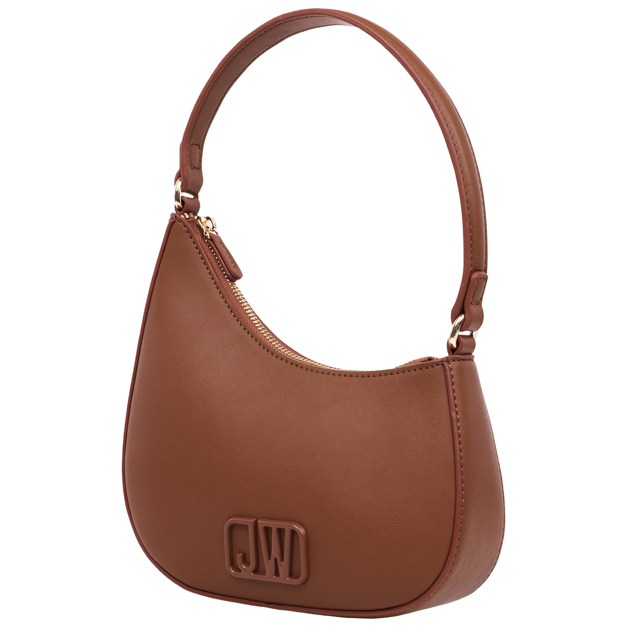 Jason Wu Smooth PU Shoulder Bag with Tonal 3D Logo