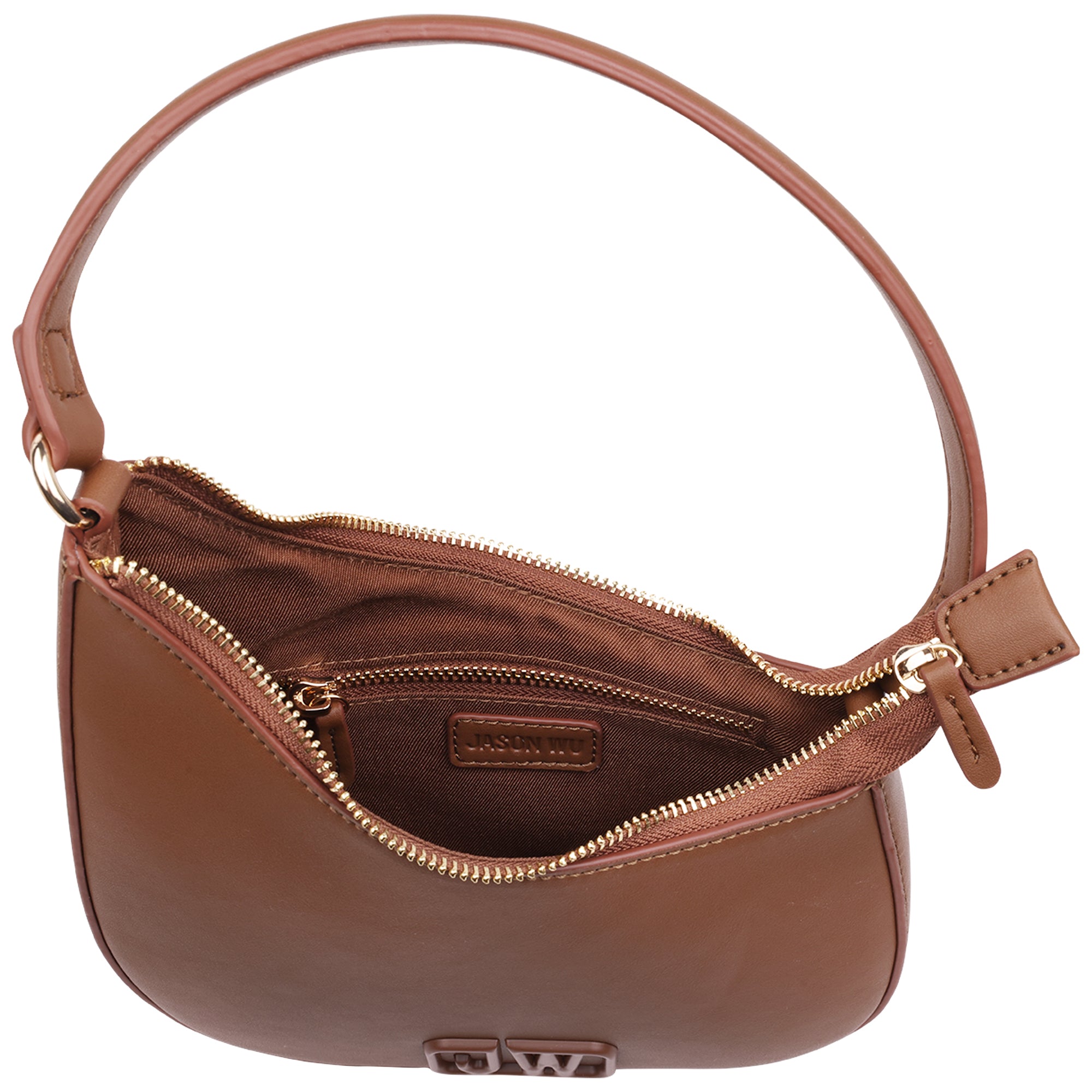 Jason Wu Smooth PU Shoulder Bag with Tonal 3D Logo