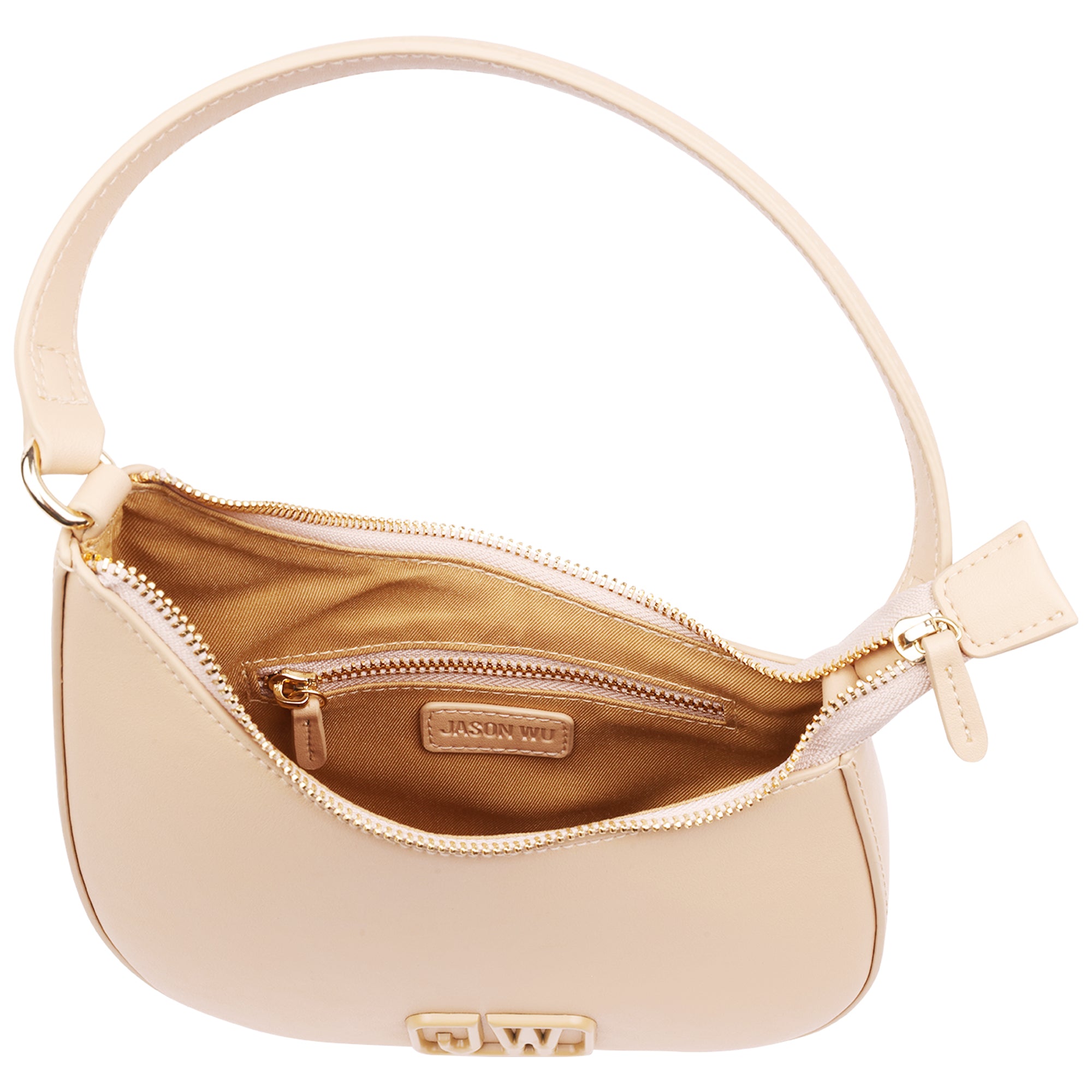 Jason Wu Smooth PU Shoulder Bag with Tonal 3D Logo