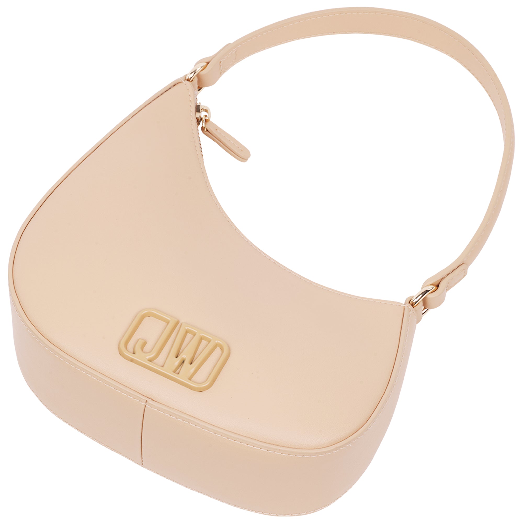 Jason Wu Smooth PU Shoulder Bag with Tonal 3D Logo