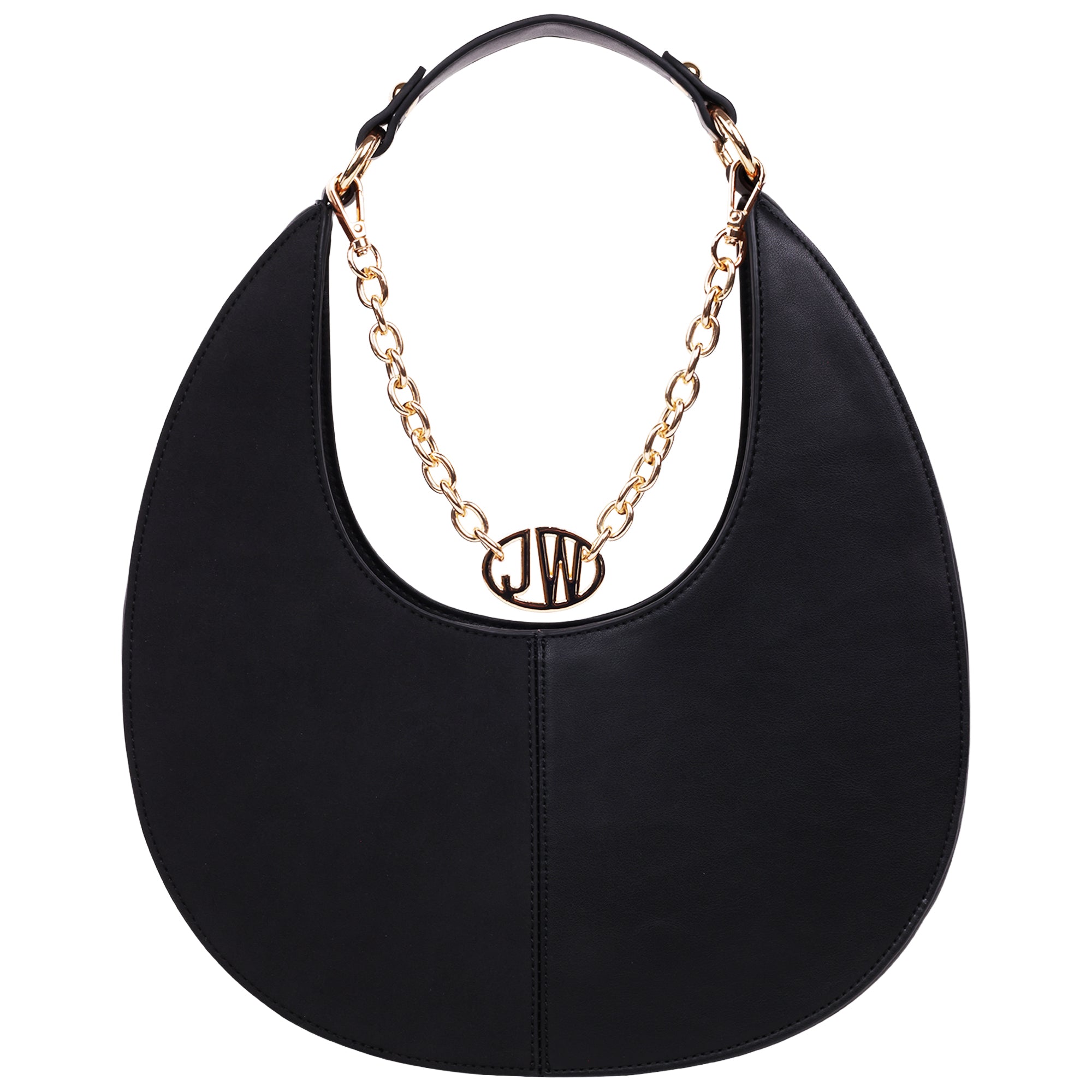 Jason Wu Smooth & Suede PU Shoulder Bag with Chain Logo Detail