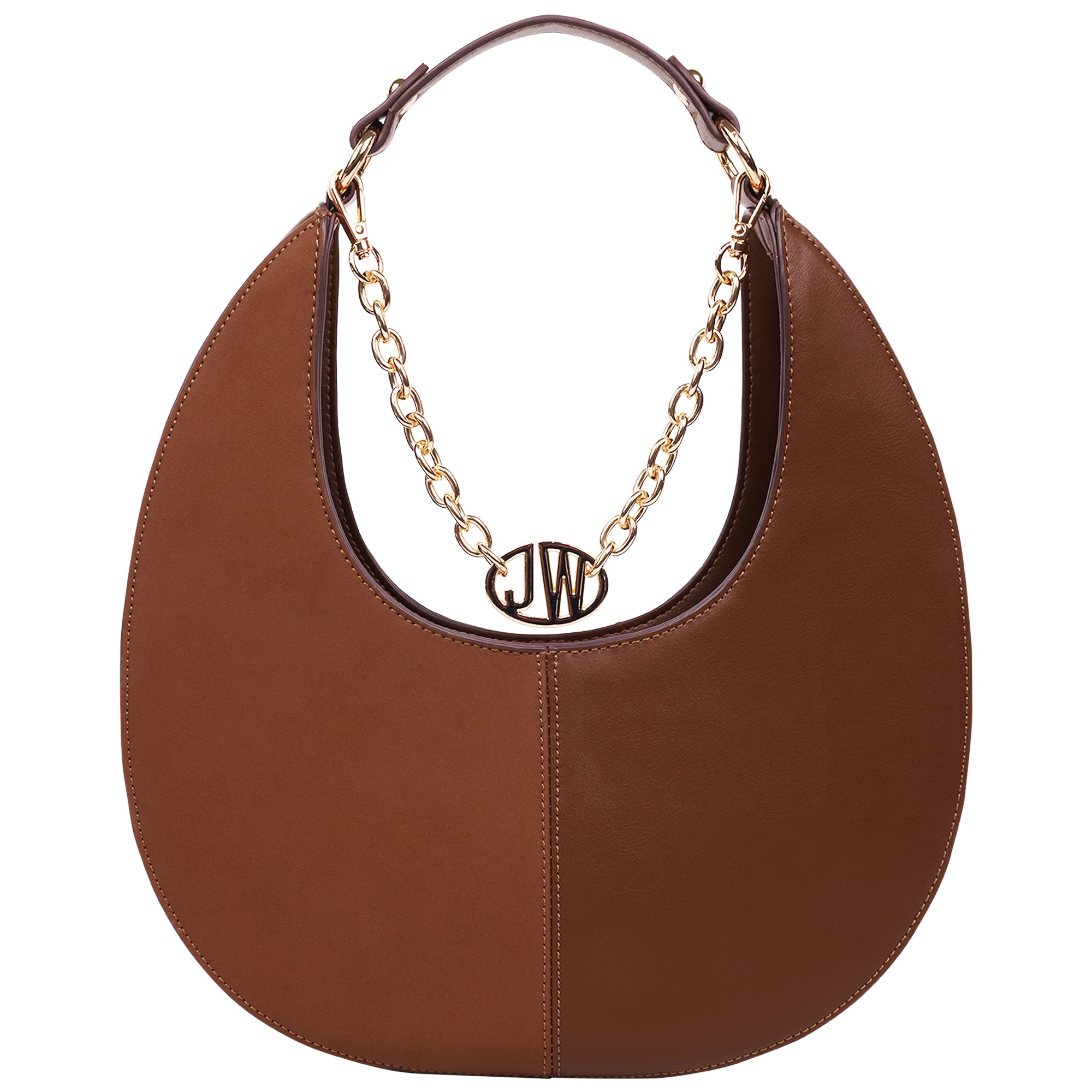 Jason Wu Smooth & Suede PU Shoulder Bag with Chain Logo Detail