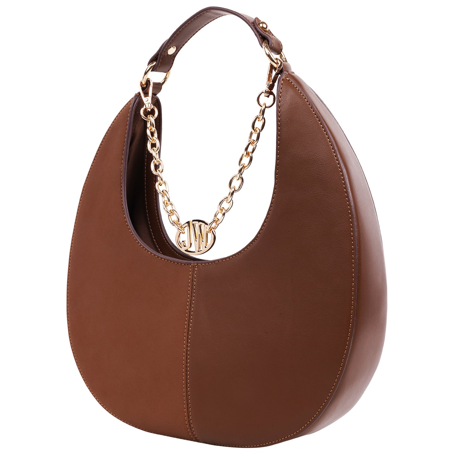 Jason Wu Smooth & Suede PU Shoulder Bag with Chain Logo Detail