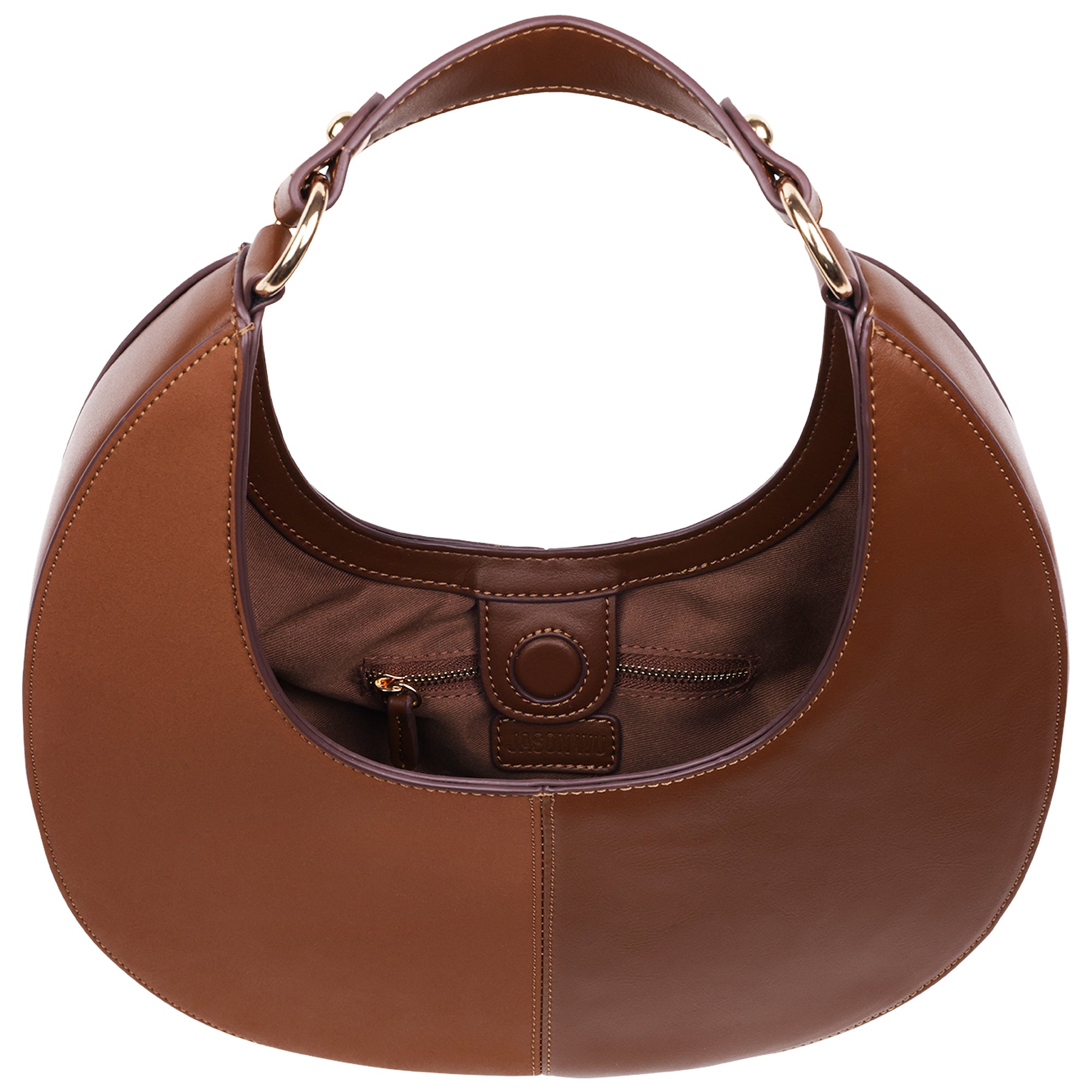 Jason Wu Smooth & Suede PU Shoulder Bag with Chain Logo Detail