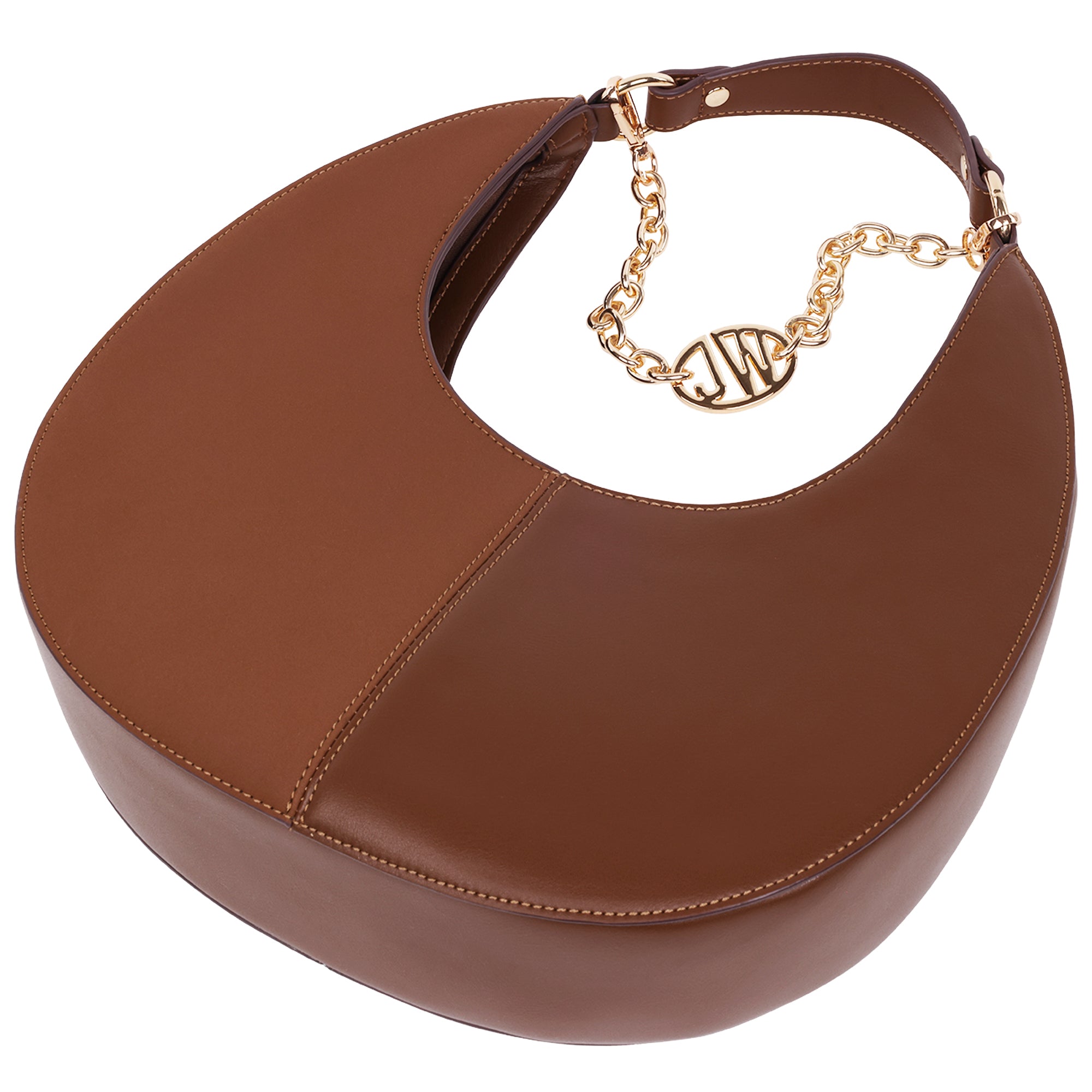 Jason Wu Smooth & Suede PU Shoulder Bag with Chain Logo Detail